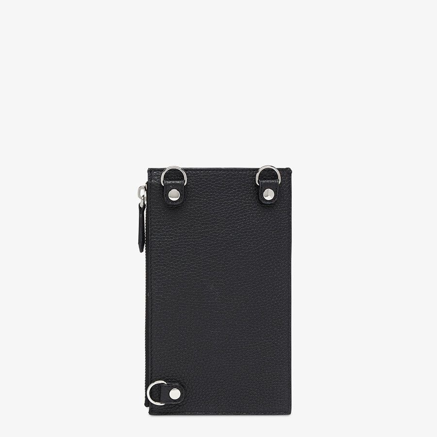 Black leather mobile phone holder - 4