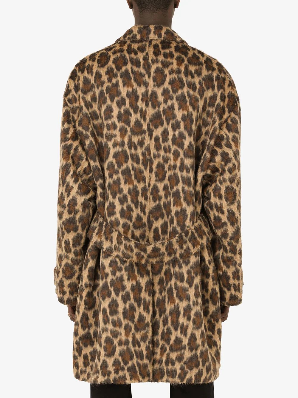 double-breasted leopard coat - 4