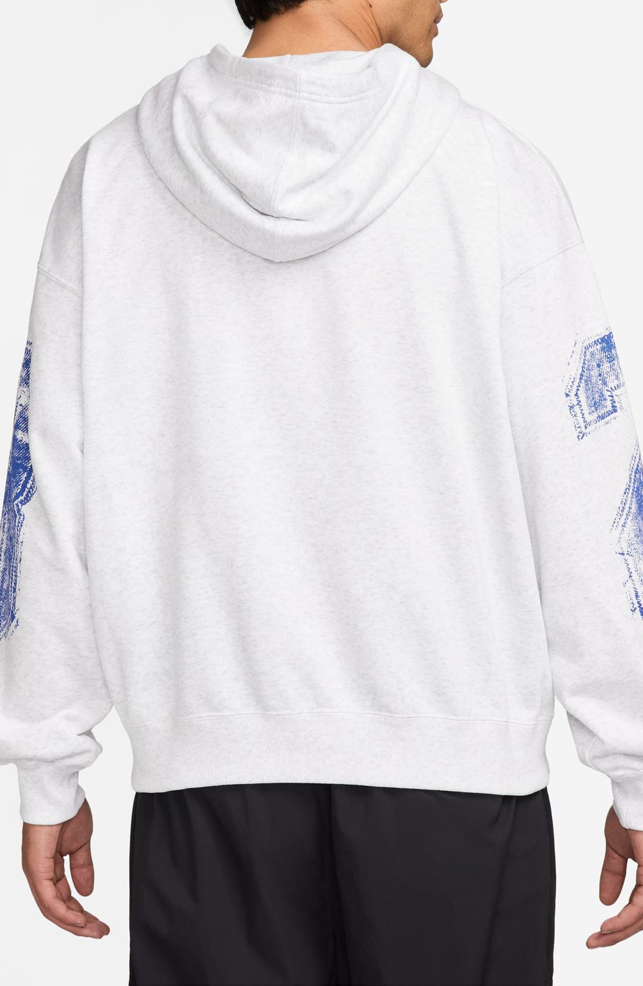 Jordan Brooklyn Collegiate Oversize Hoodie in Birch Heather/Black at Nordstrom - 2