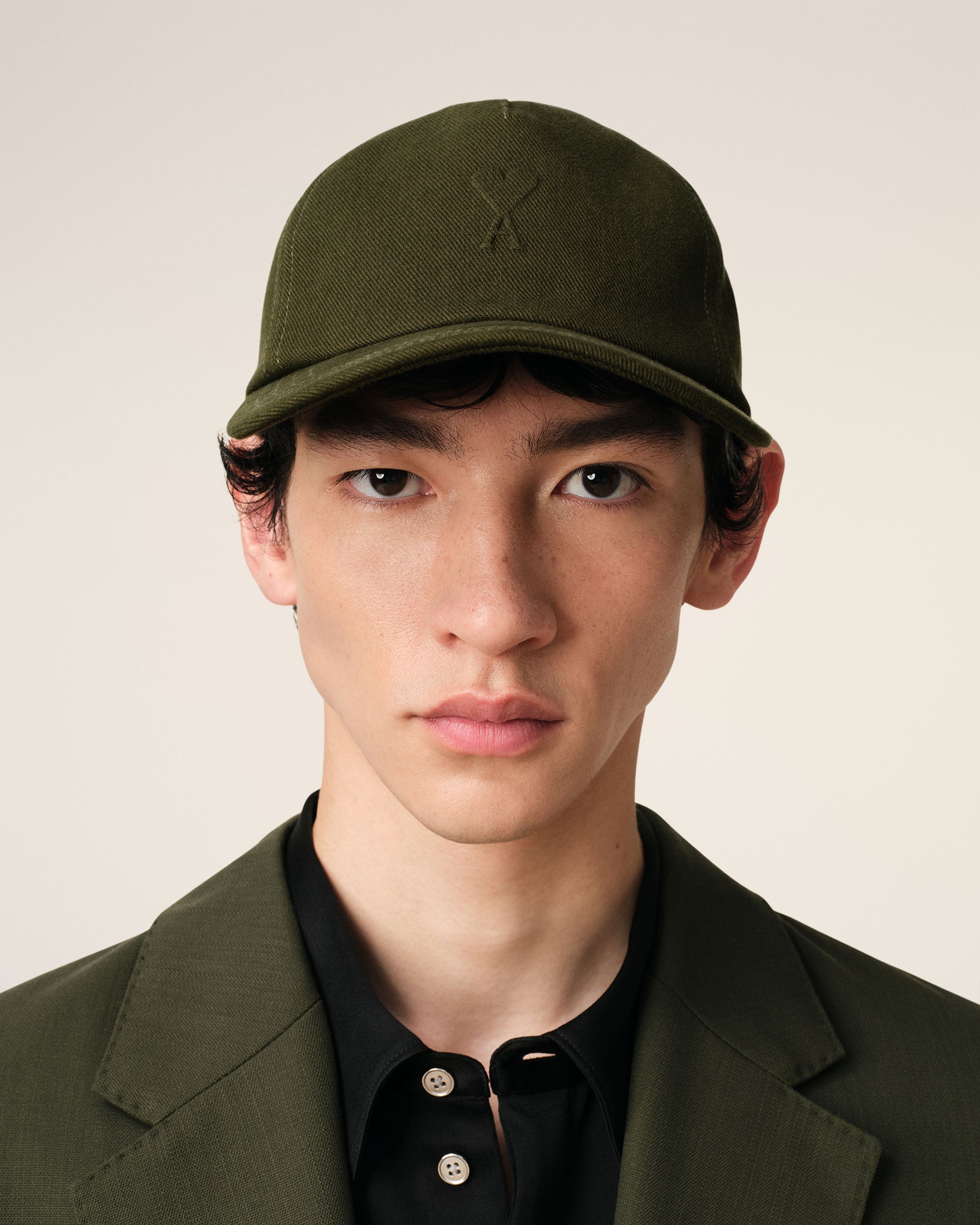 GREEN COTTON EMBOSSED AMI DE COEUR CAP - 2