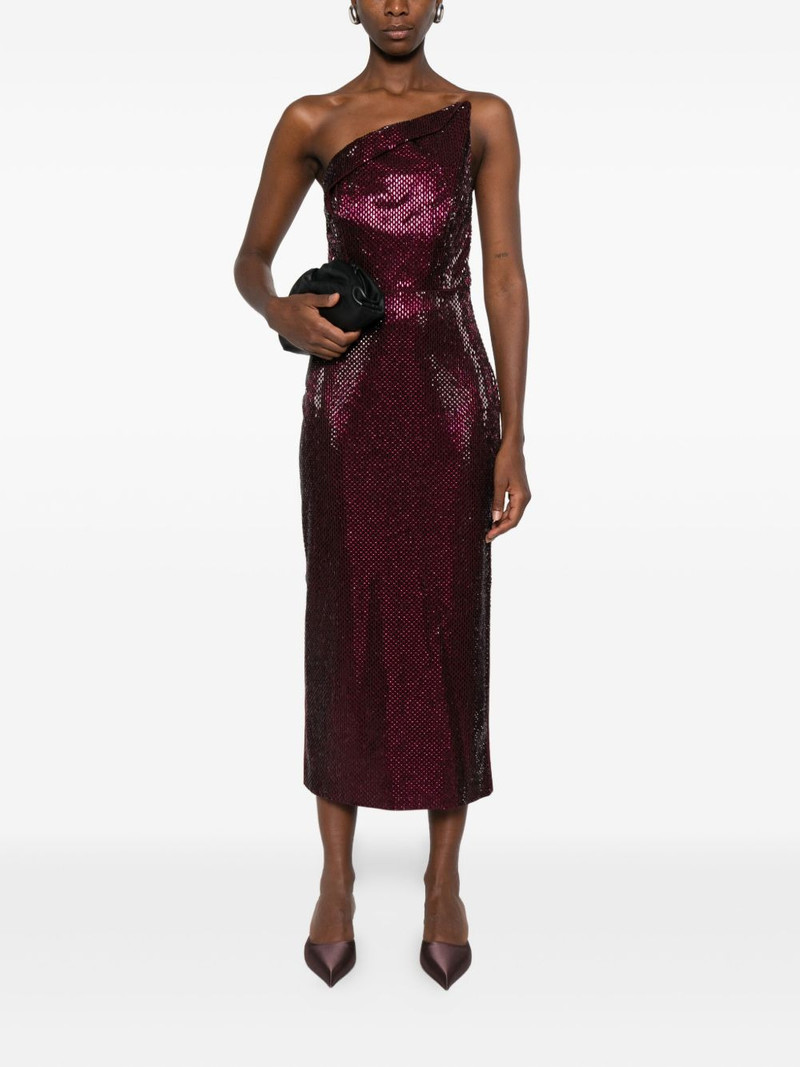 ROLAND MOURET sequin one-shoulder dress outlook