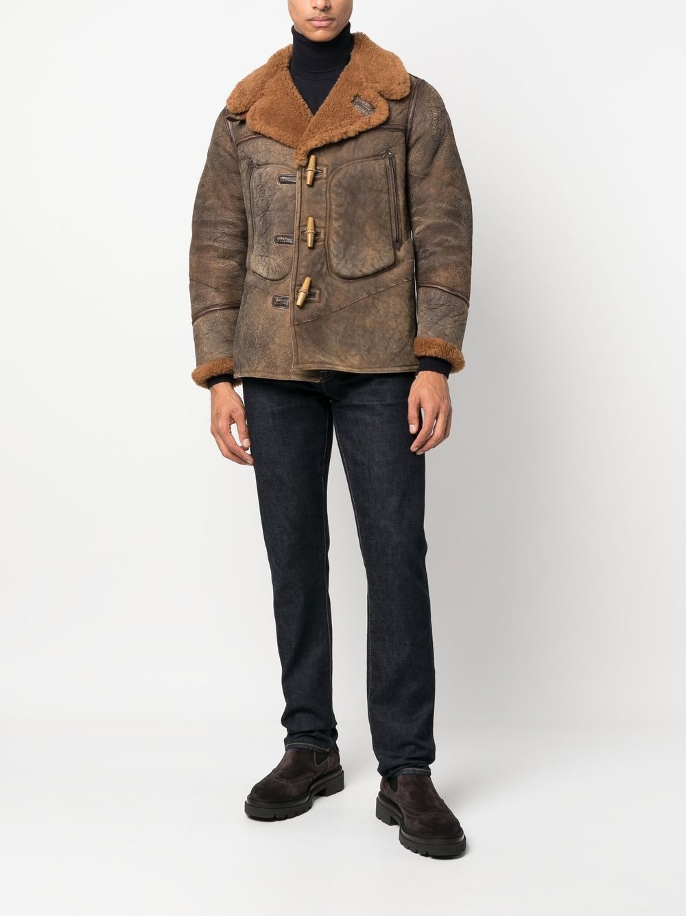 Ideford shearling-lined leather jacket - 2