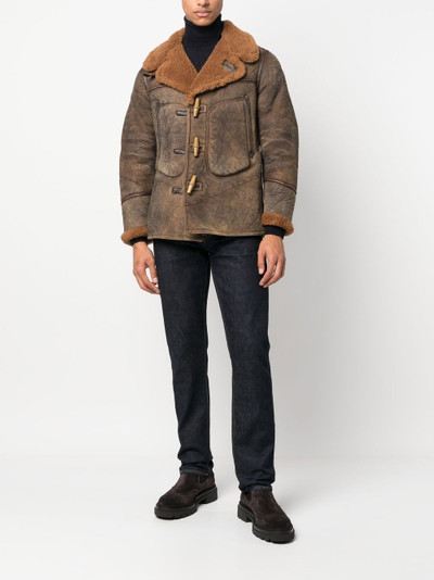 RRL by Ralph Lauren Ideford shearling-lined leather jacket outlook