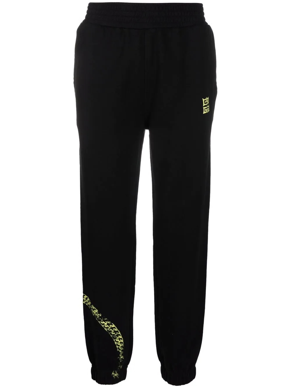 chain-link print track pants - 1