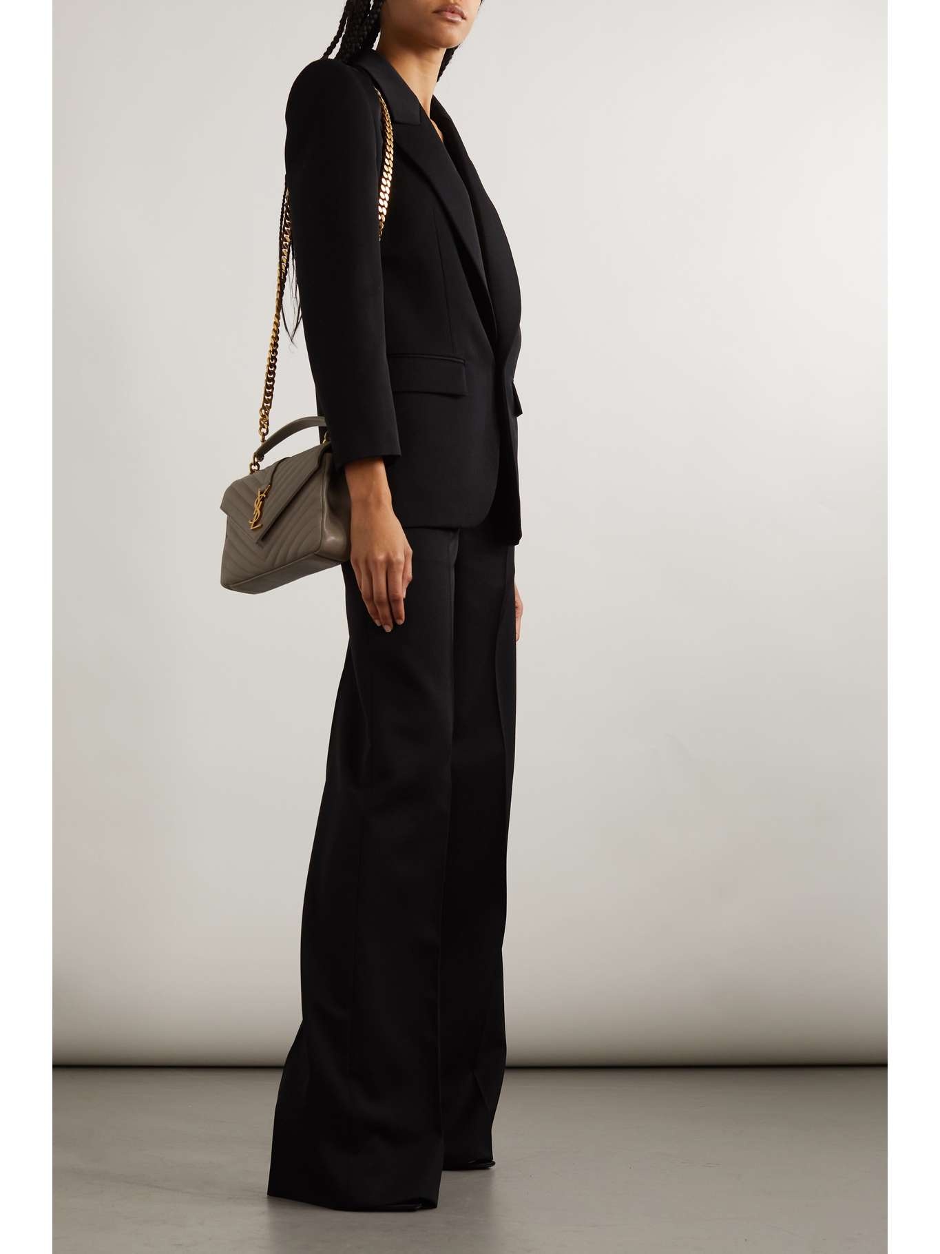 SAINT LAURENT Satin wide-leg pants | netaporter | REVERSIBLE