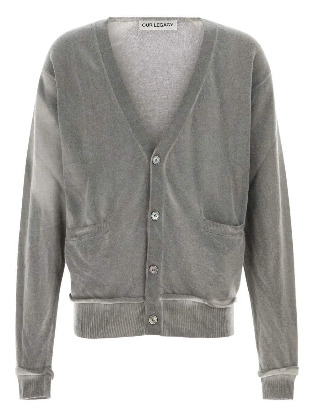 button-fastening cardigan - 1
