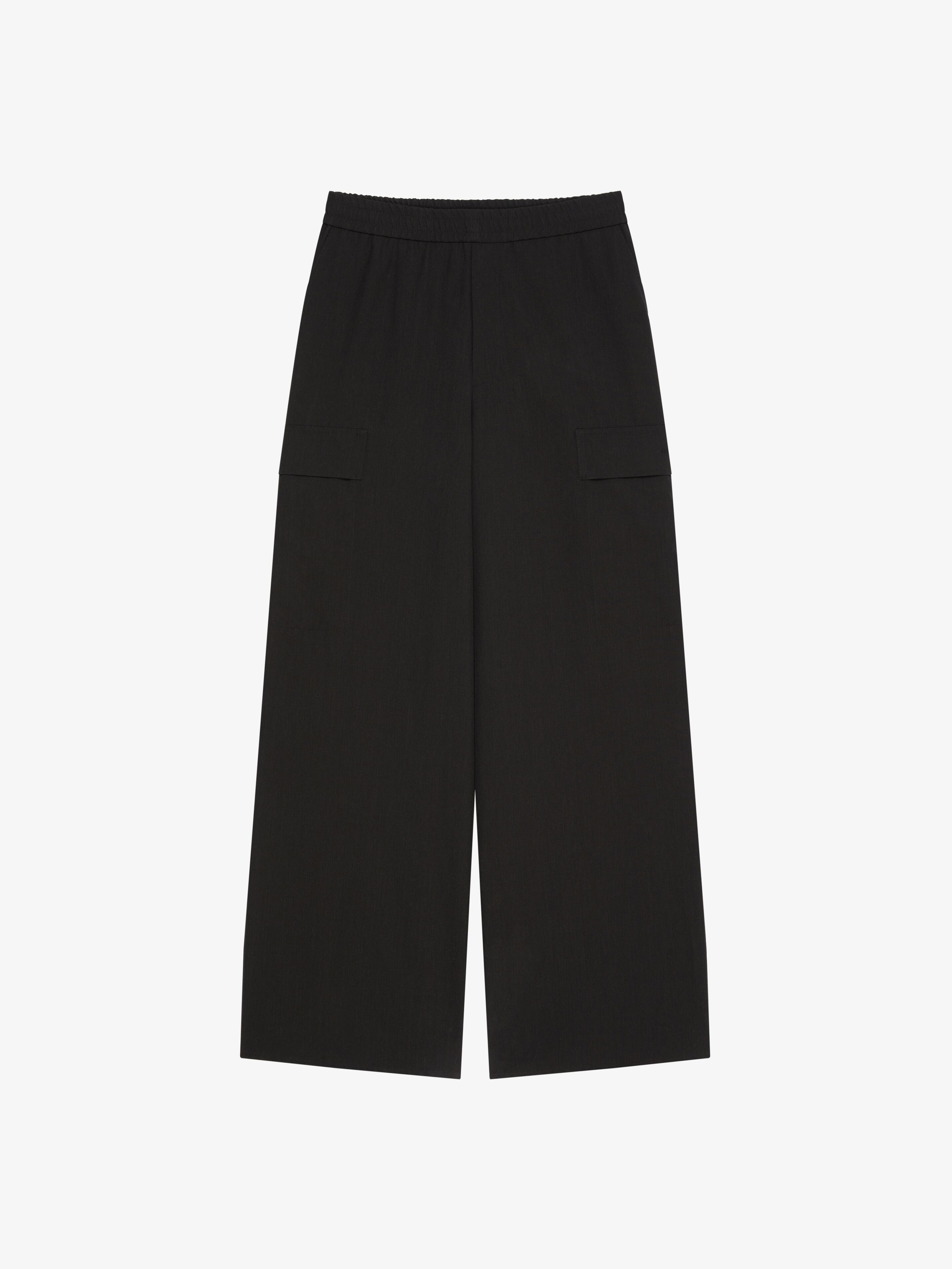 OVERSIZED PANTS IN EMBROIDERED WOOL - 1