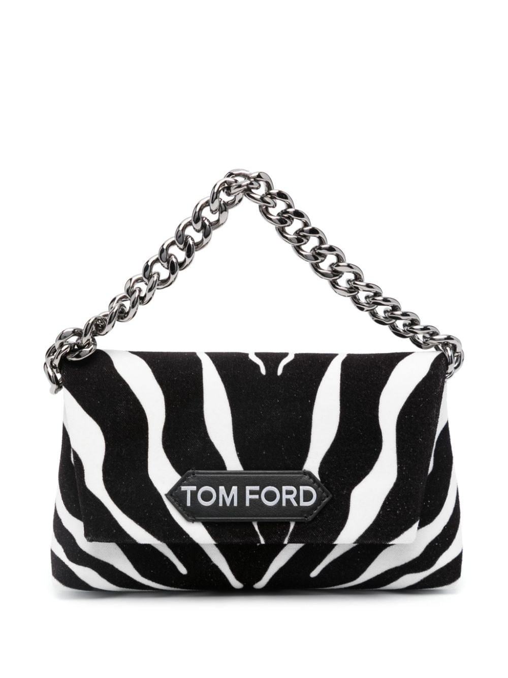 TOM FORD chain-link strap shoulder bag - Black