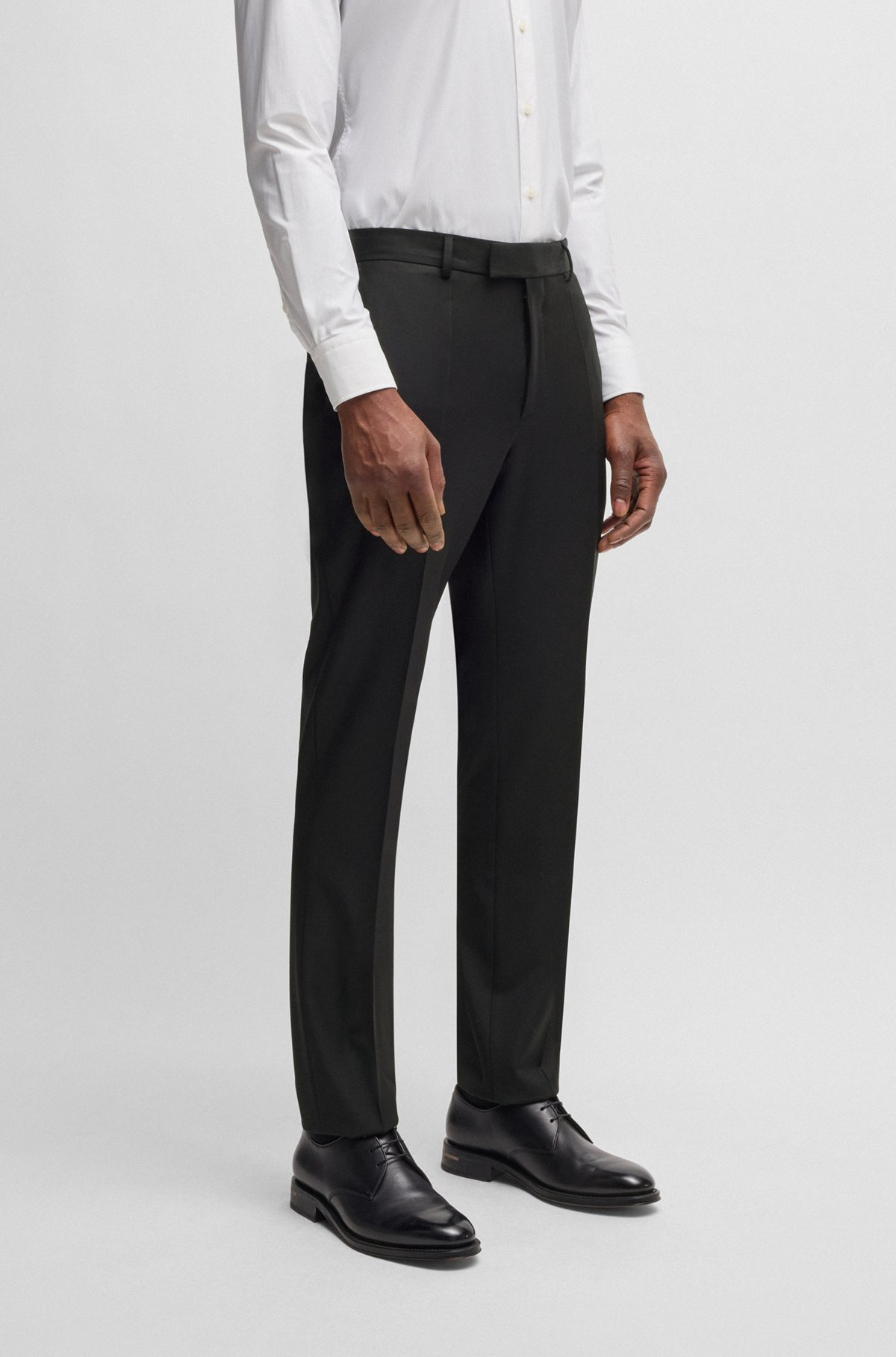 SLIM-FIT TROUSERS IN VIRGIN WOOL WITH STRETCH - 2