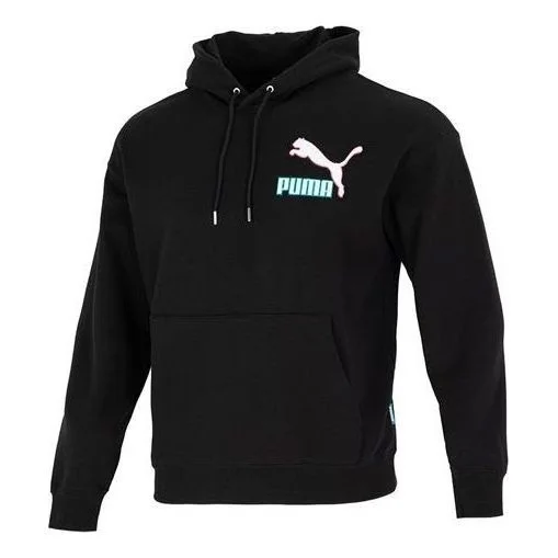 PUMA Colorblock Fandom Logo Hoodie 'Black' 537749-01 - 1