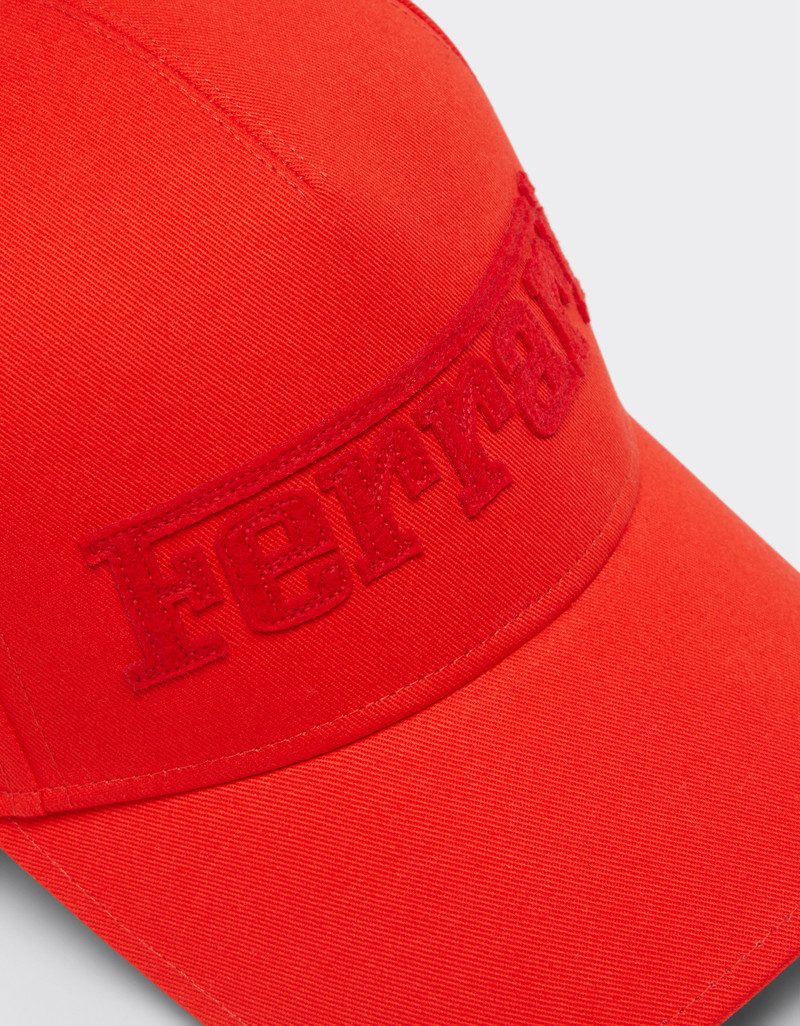 Baseball cap with embroidered Ferrari logo 4