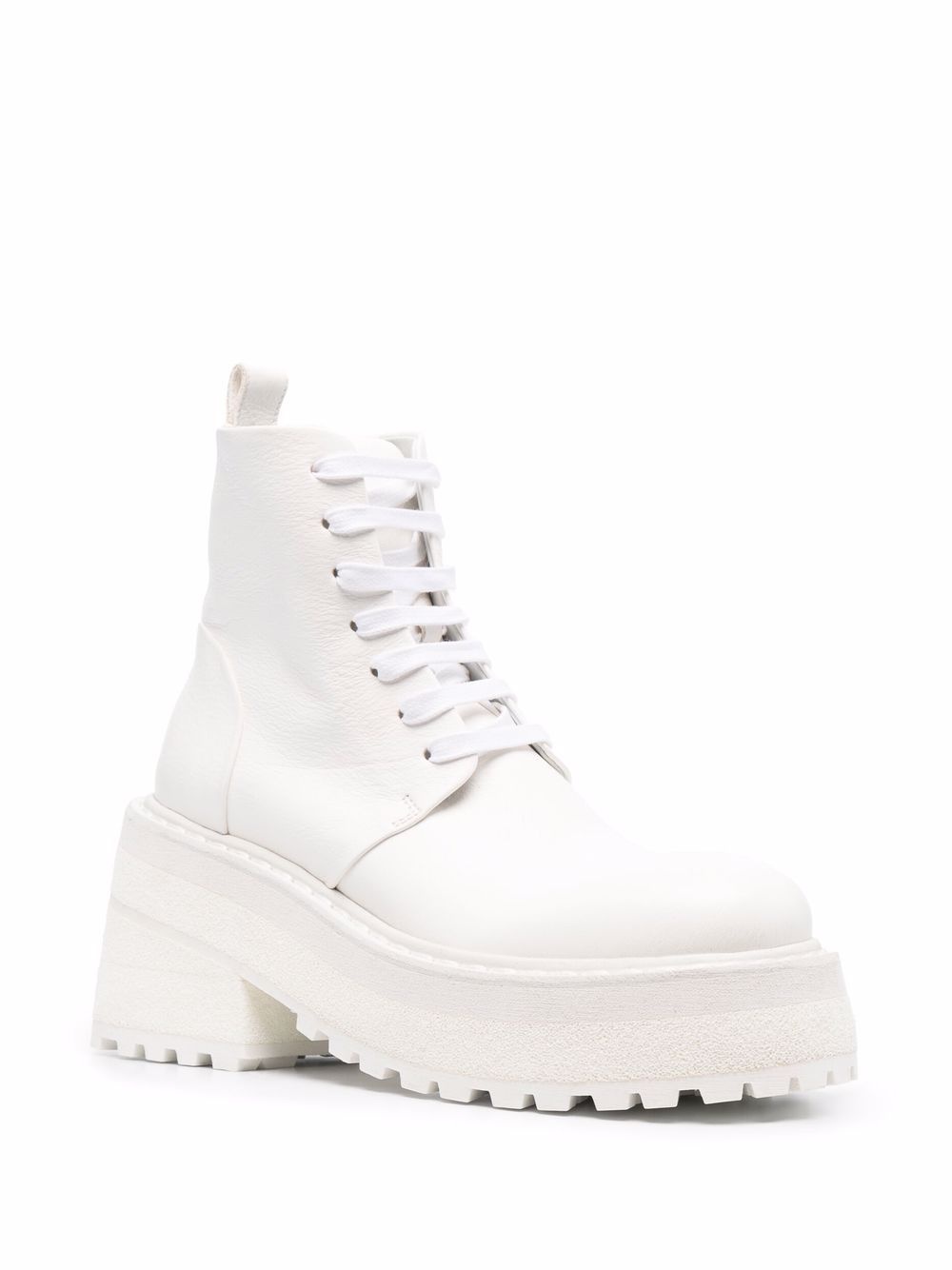 lace-up platform-sole leather boots - 2