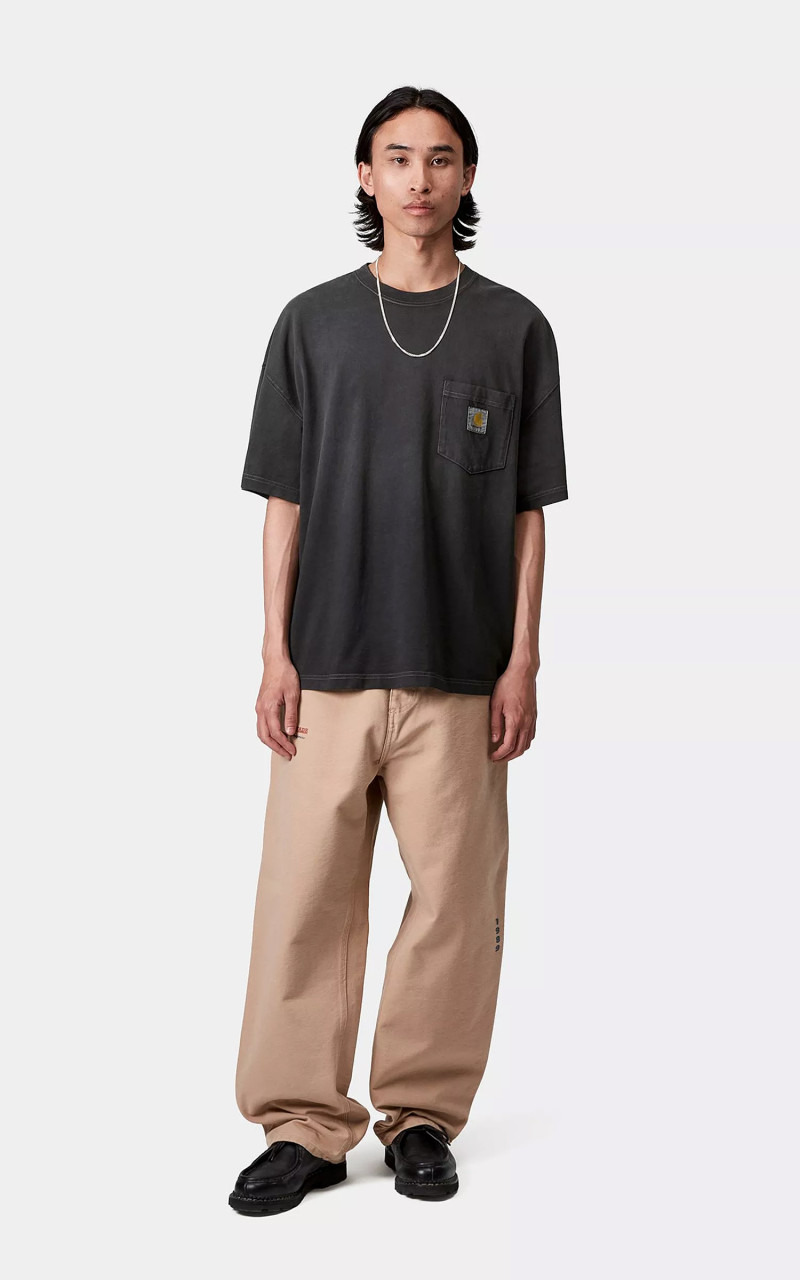 S/S HUDSON POCKET T-SHIRT BLACK CHALK WASH - 4