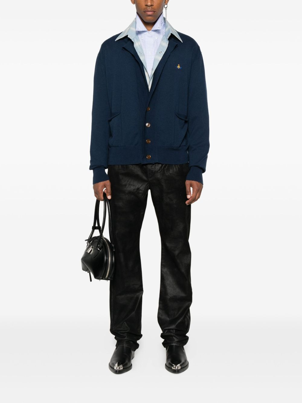 patch-pocket cardigan - 2