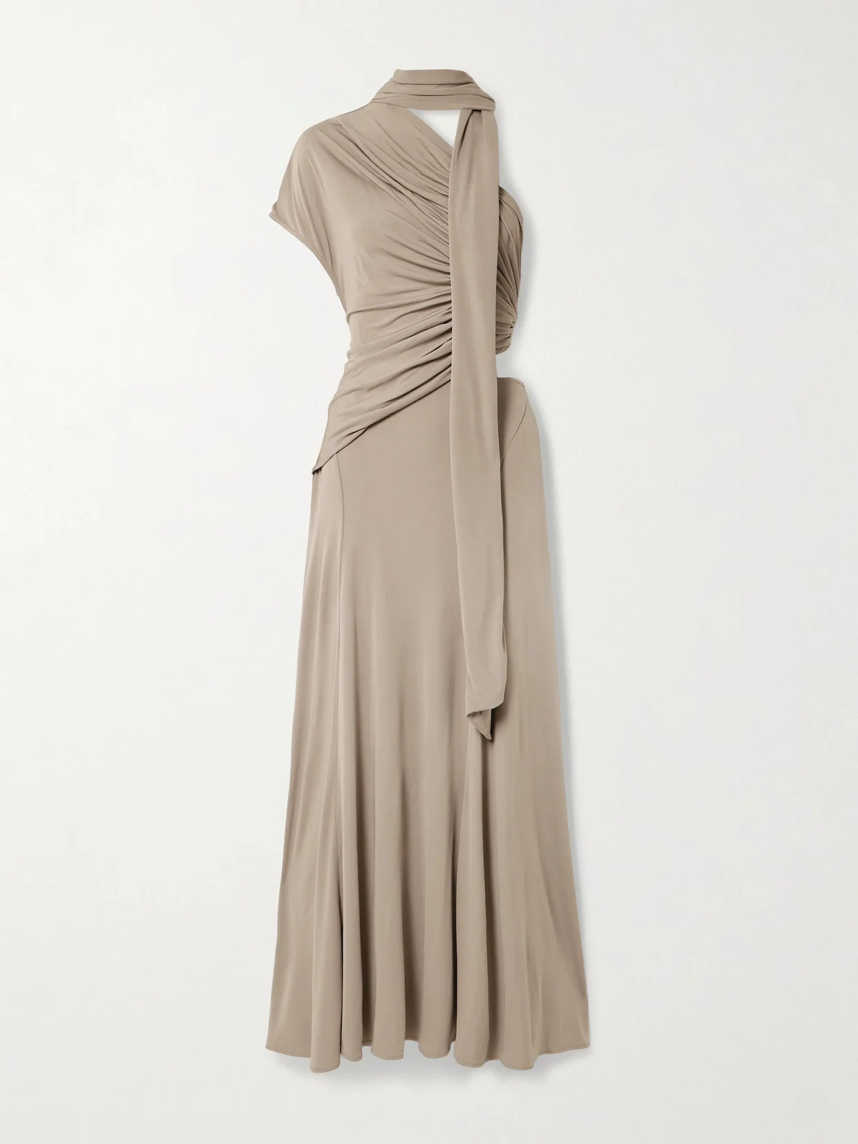 Draped Jersey Maxi Dress - 1