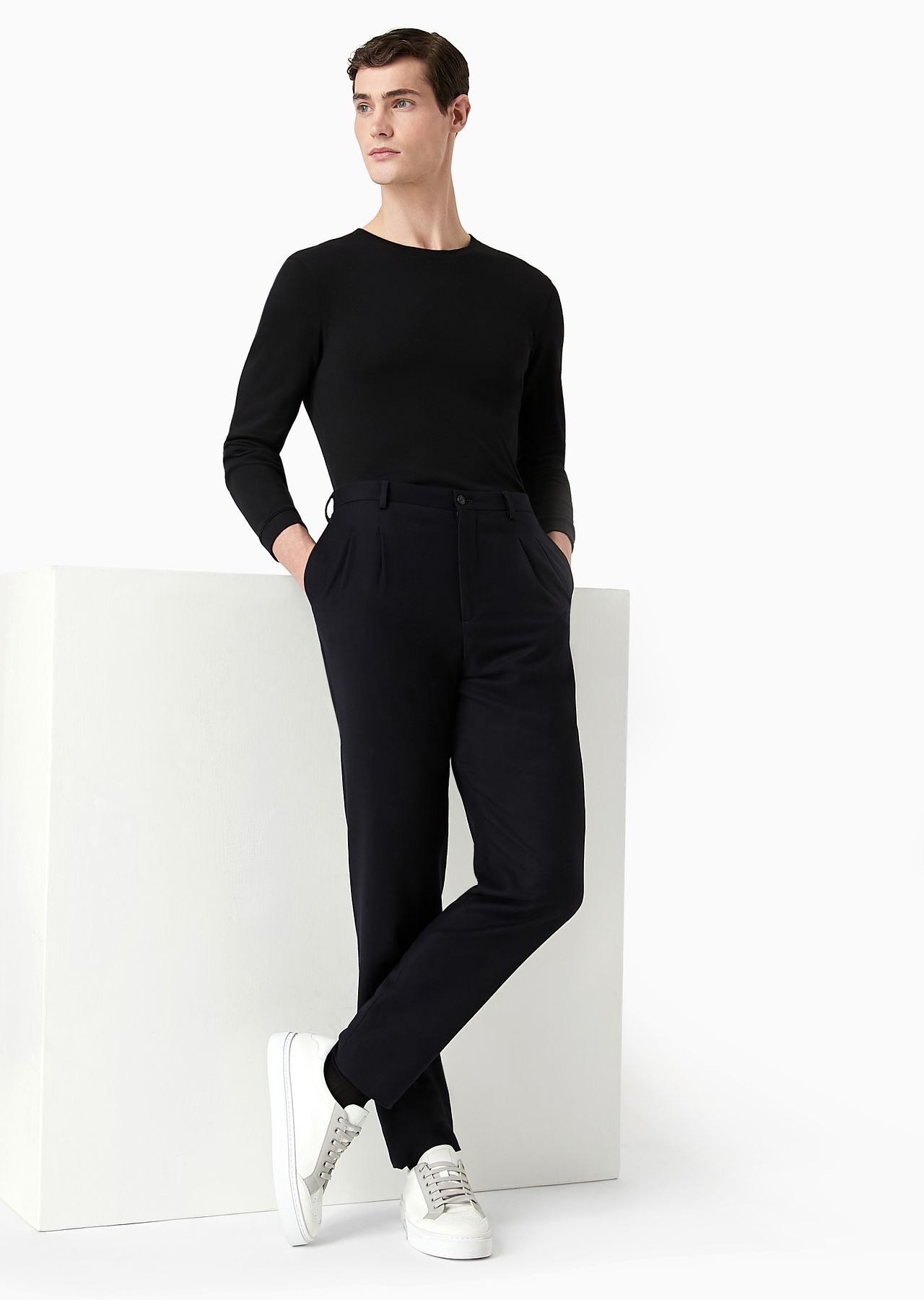 Pure cashmere interlock crew-neck jumper - 4