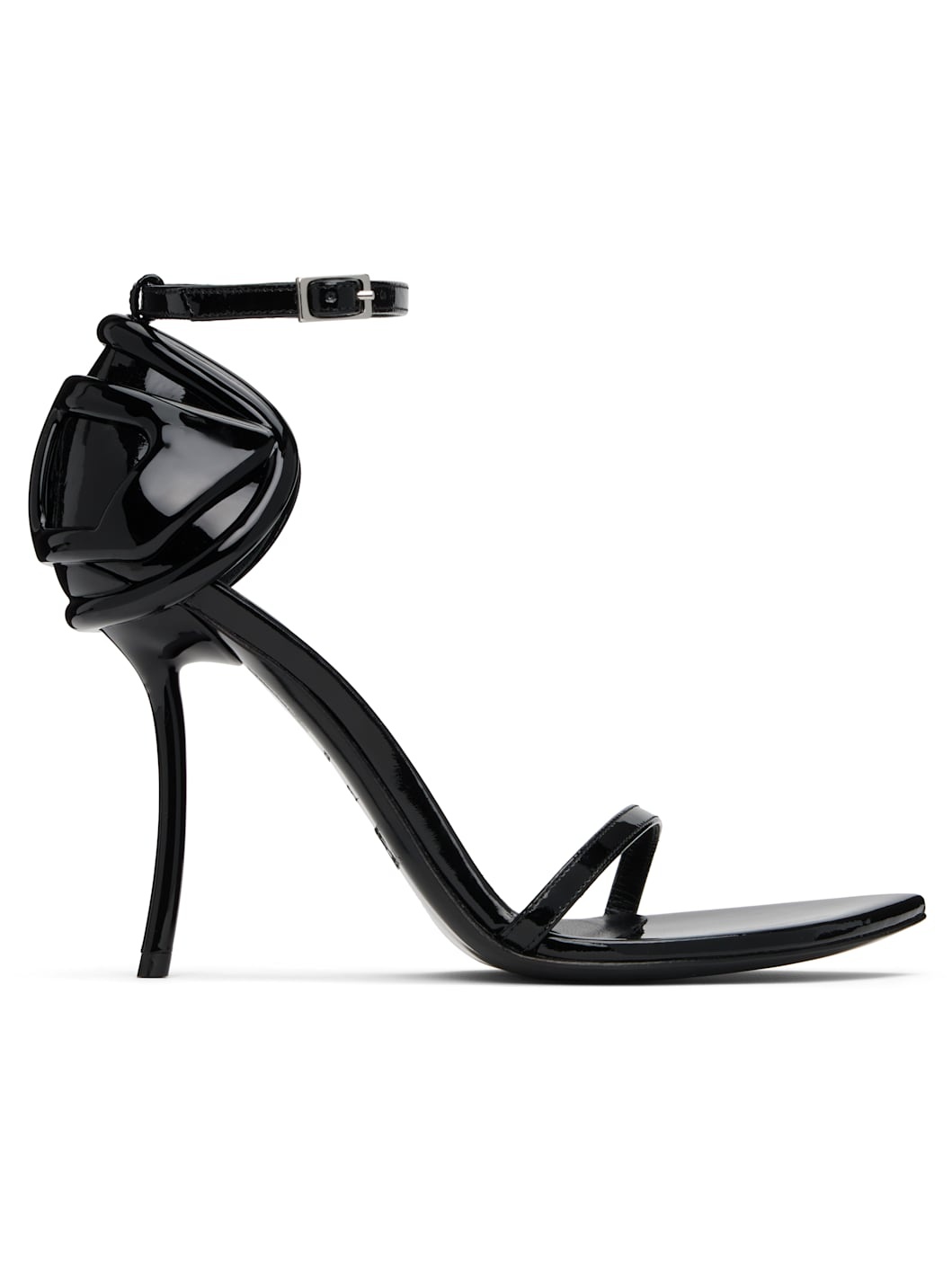 Black D-Ten&Half Heeled Sandals - 1