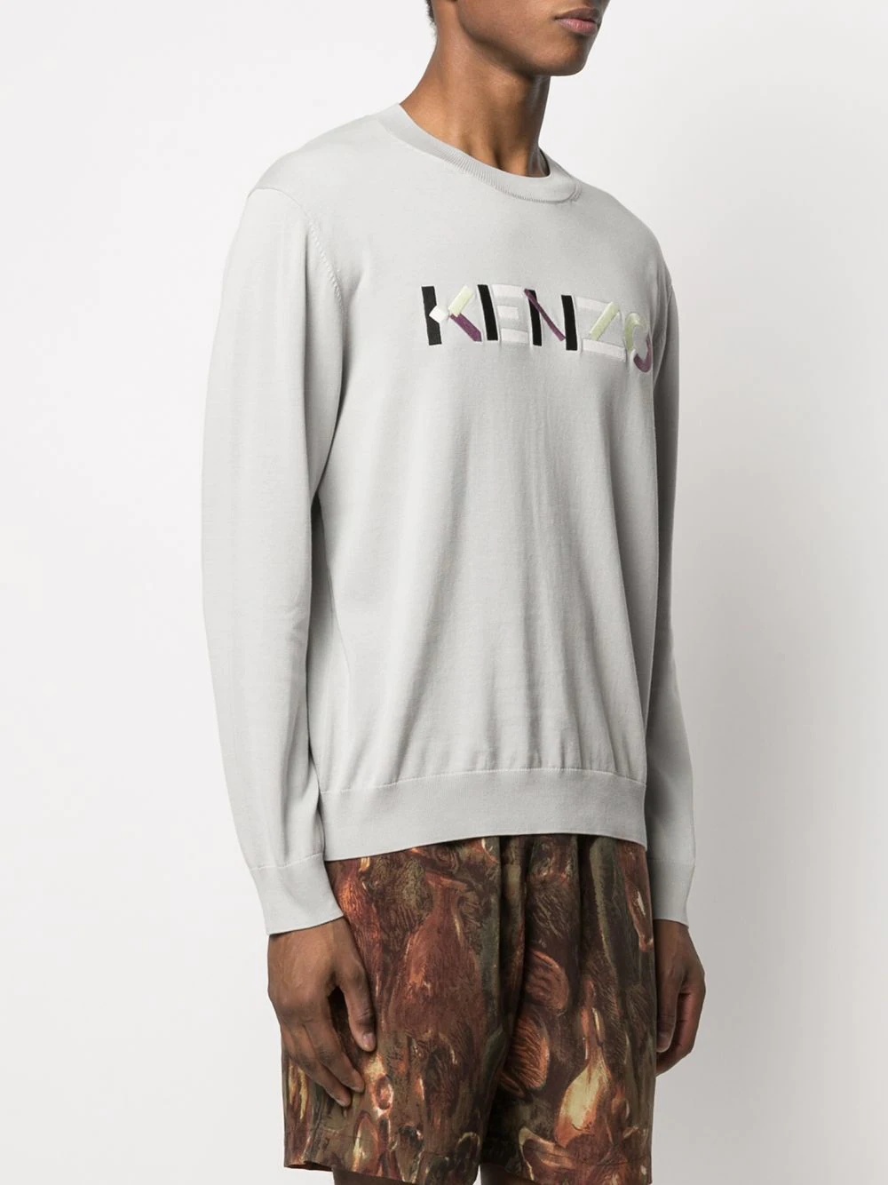 logo-embroidered jumper - 3