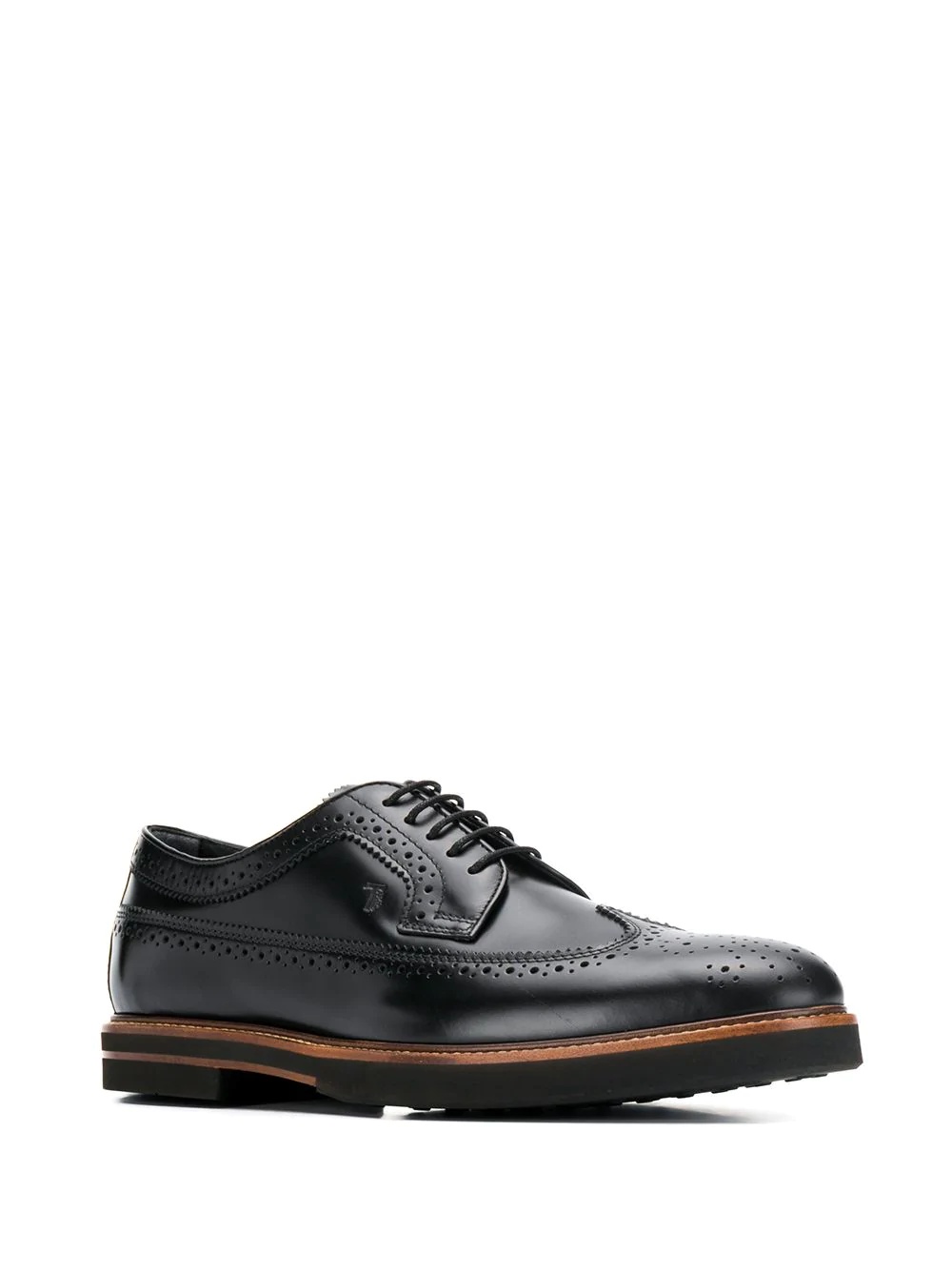 leather wingtip brogues - 2