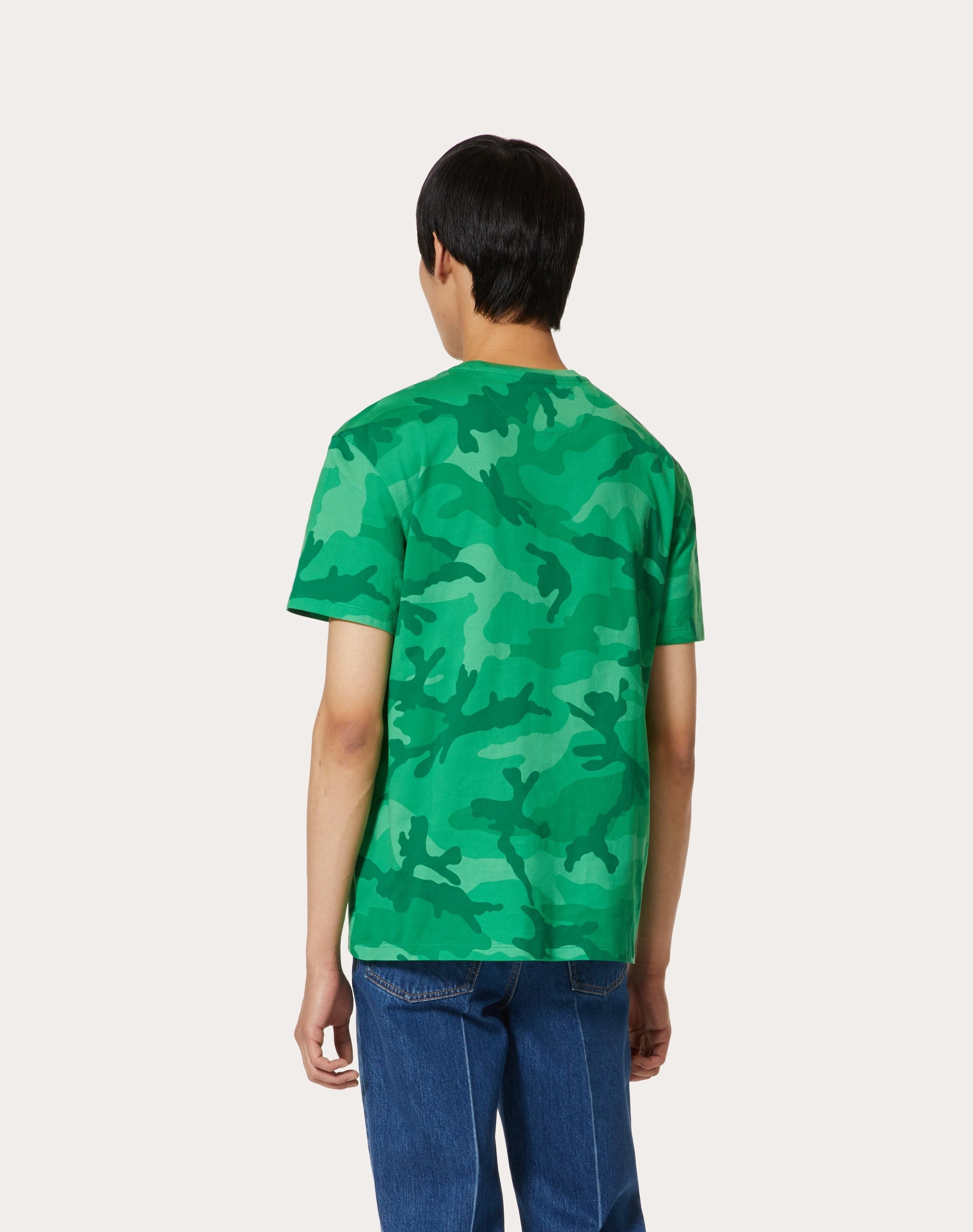 CAMOUFLAGE PRINT COTTON T-SHIRT - 4