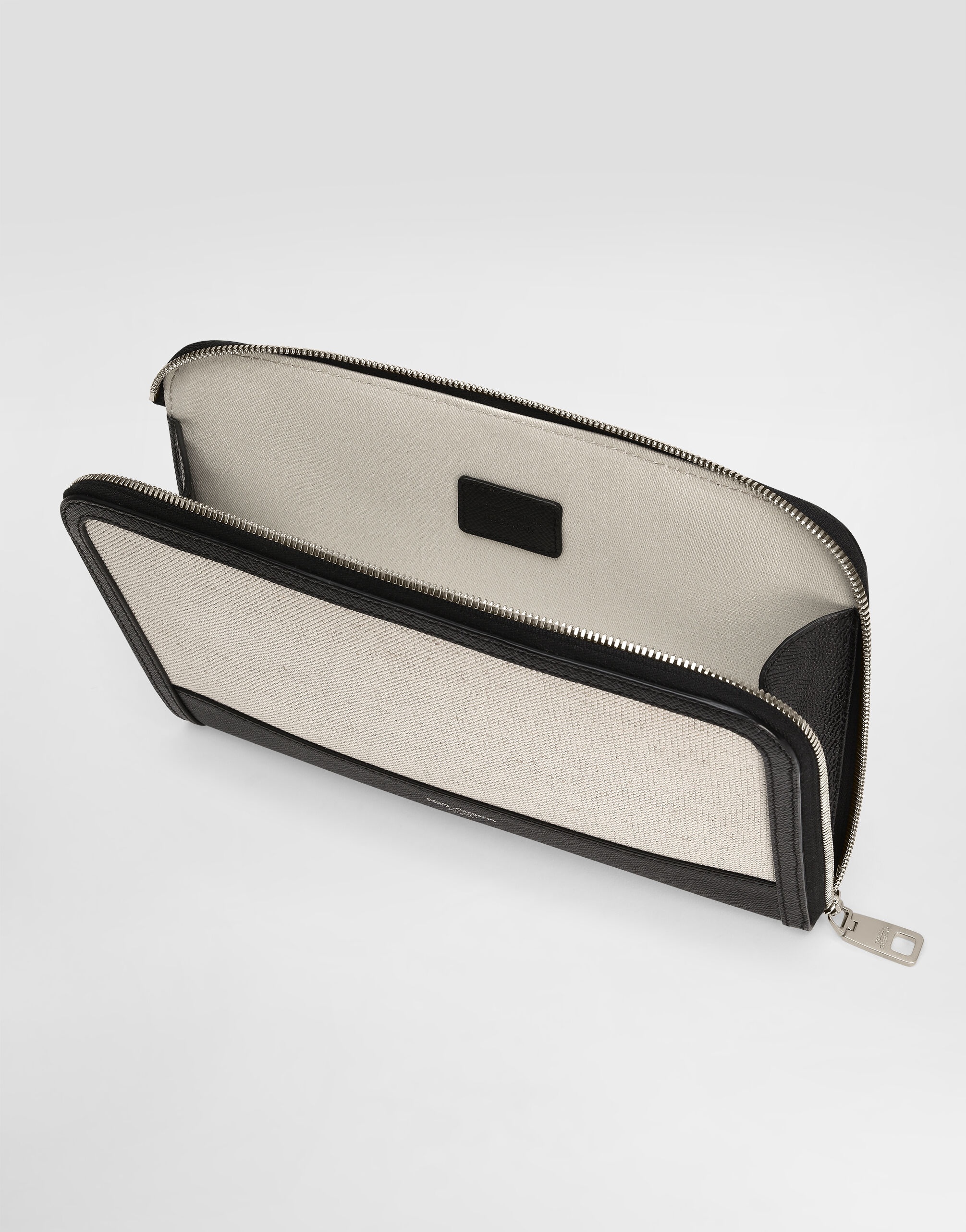 Salt&pepper calfskin atene clutch bag - 5