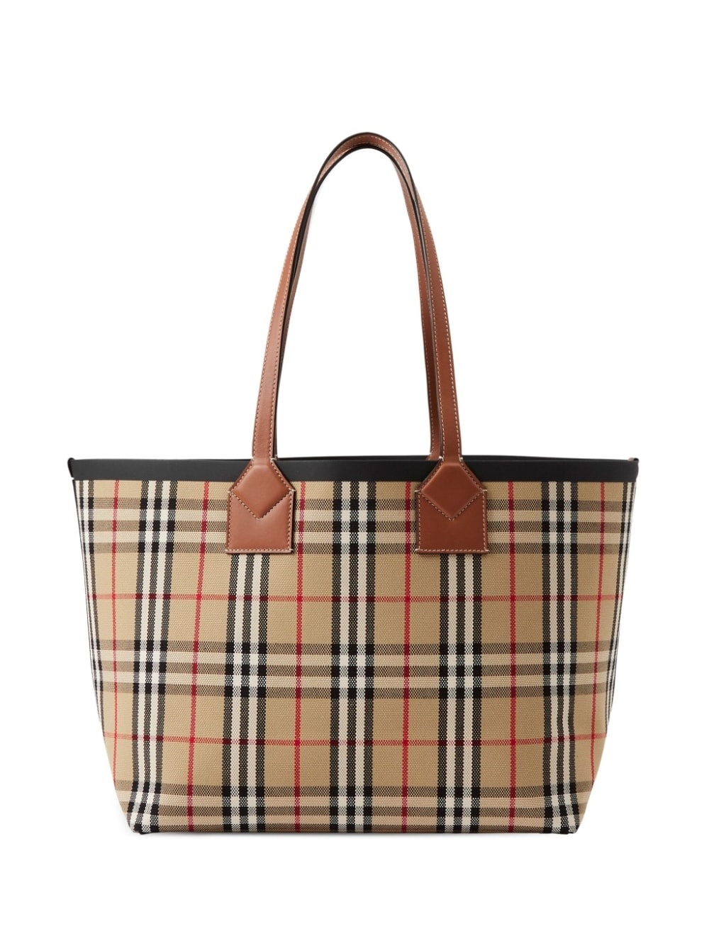 medium London check-pattern tote bag - 2