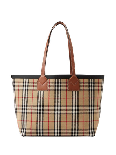 Burberry medium London check-pattern tote bag outlook