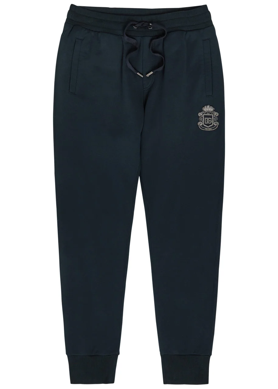 Dolce & Gabbana Logo-appliquéd Cotton Sweatpants - 1