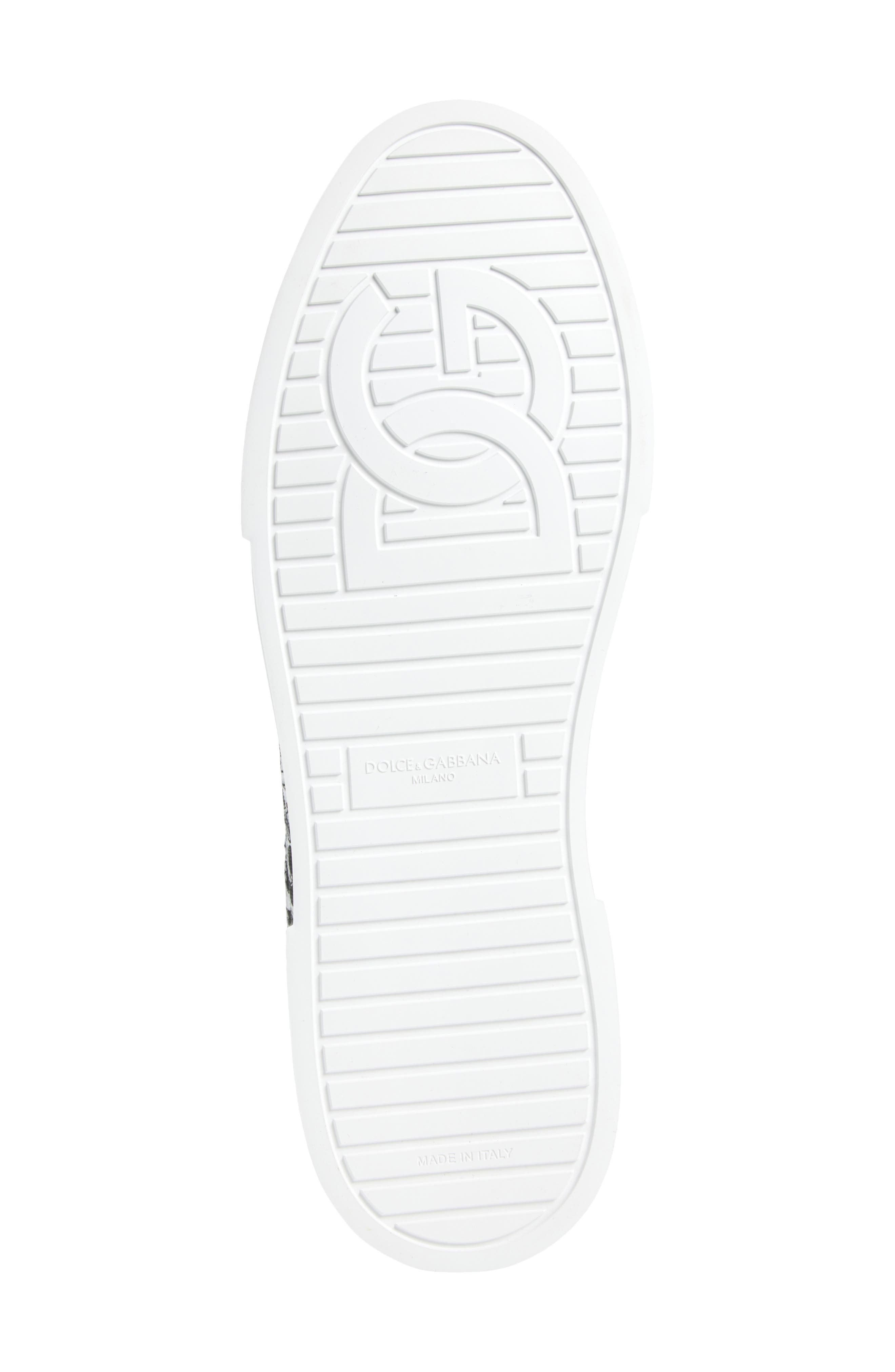 Dolce&Gabbana Portofino Majolica Print Sneaker in Iu3Tn Maiolica 3 Nero at Nordstrom - 6