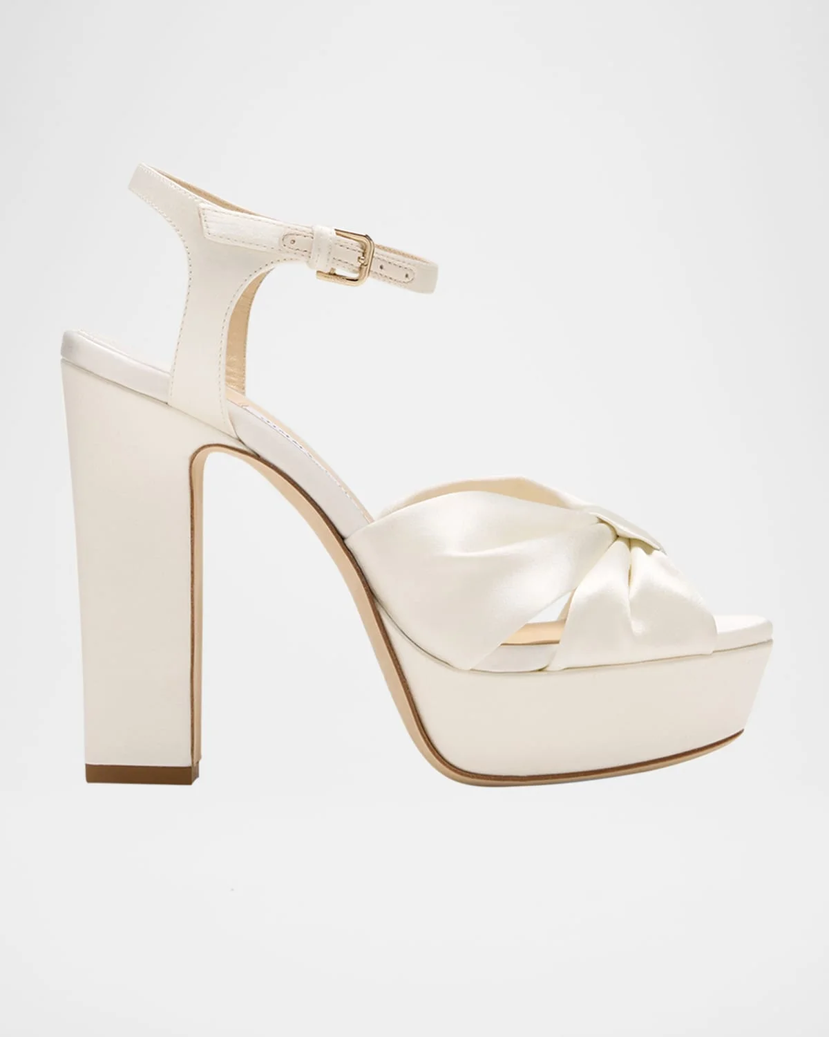 Heloise Cotton Ankle-Strap Platform Sandals - 1