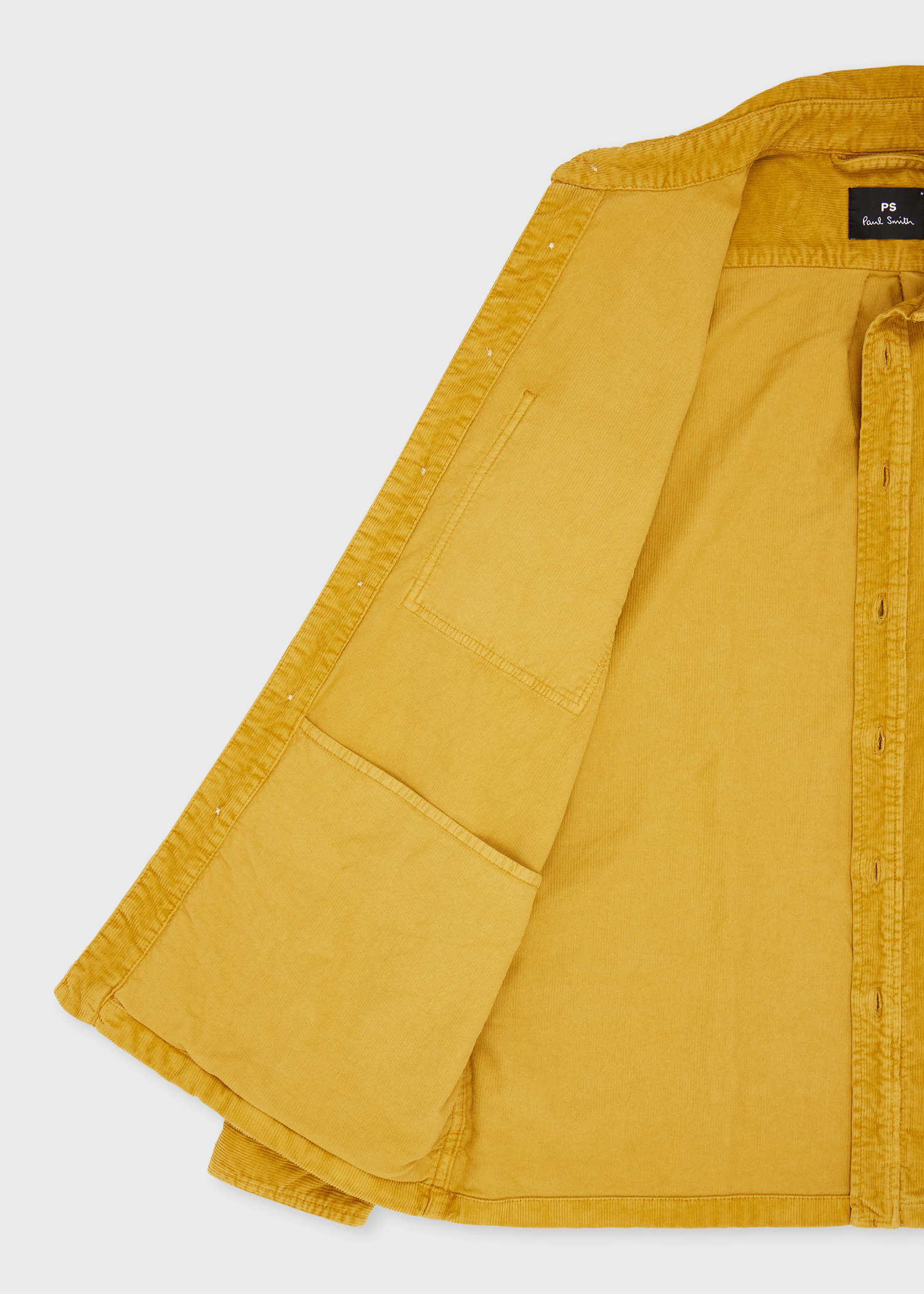 Mustard Yellow Organic-Cotton Corduroy Overshirt - 4