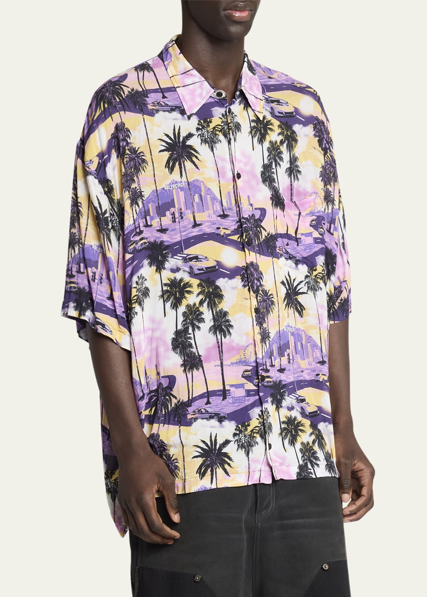Men's Viscose Hawaiian Camp Shirt - 4