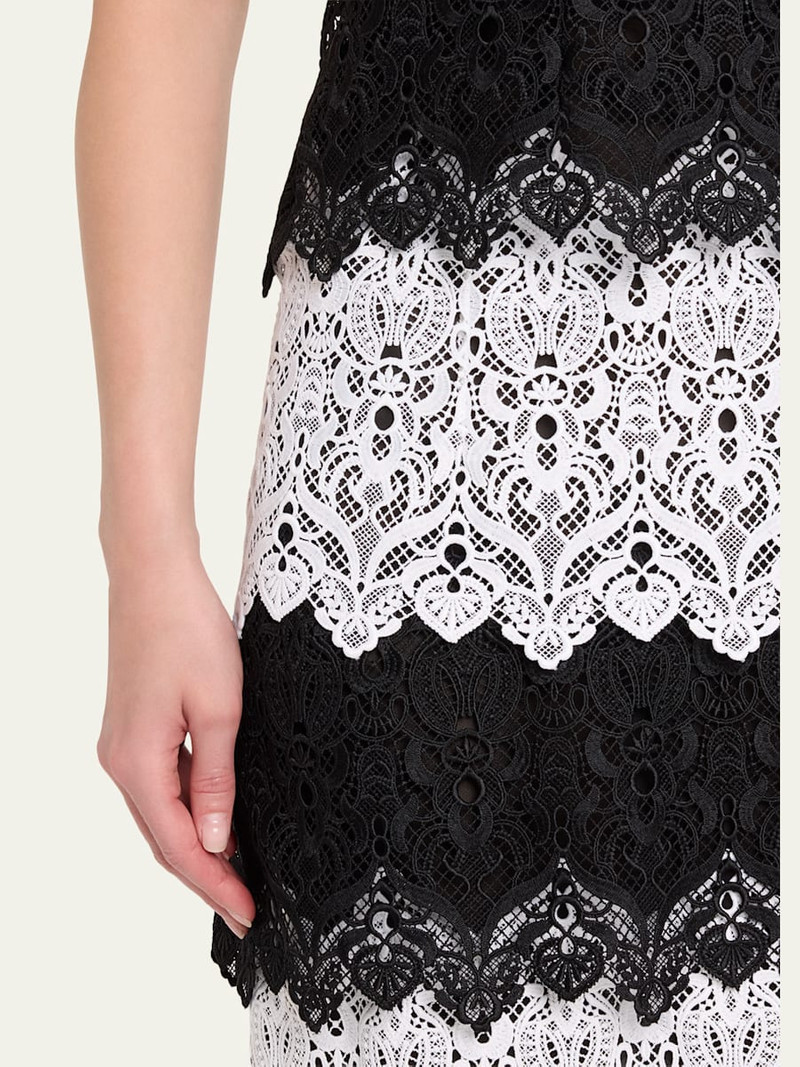 Lace-Trim Strapless Maxi Dress 5