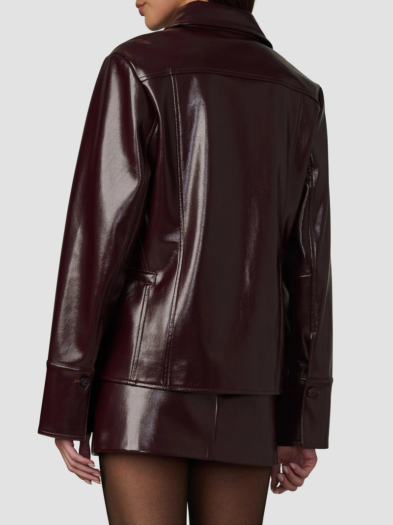 Women's The Daisy Faux Leather Jacket - Bordeaux 5
