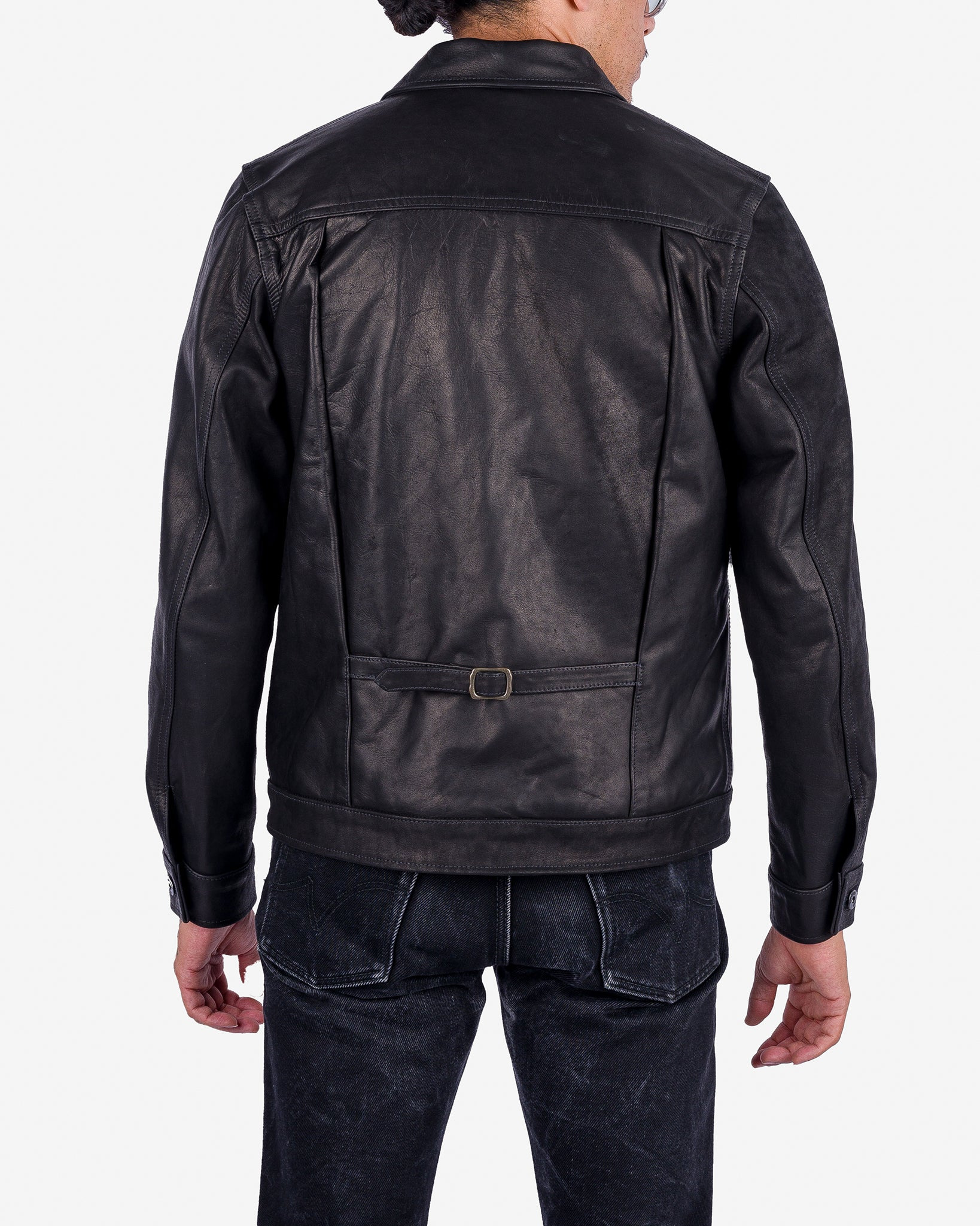 IHSB-T1-BLK Iron Heart x Simmons Bilt Prairie Horsehide Type I Jacket - Black - 3