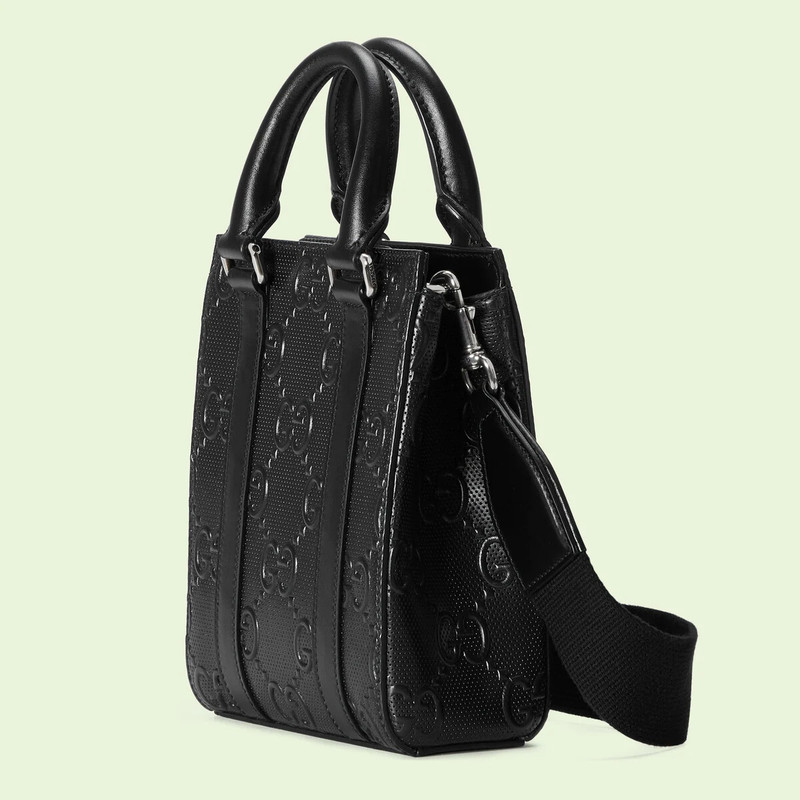GUCCI GG embossed mini tote bag outlook