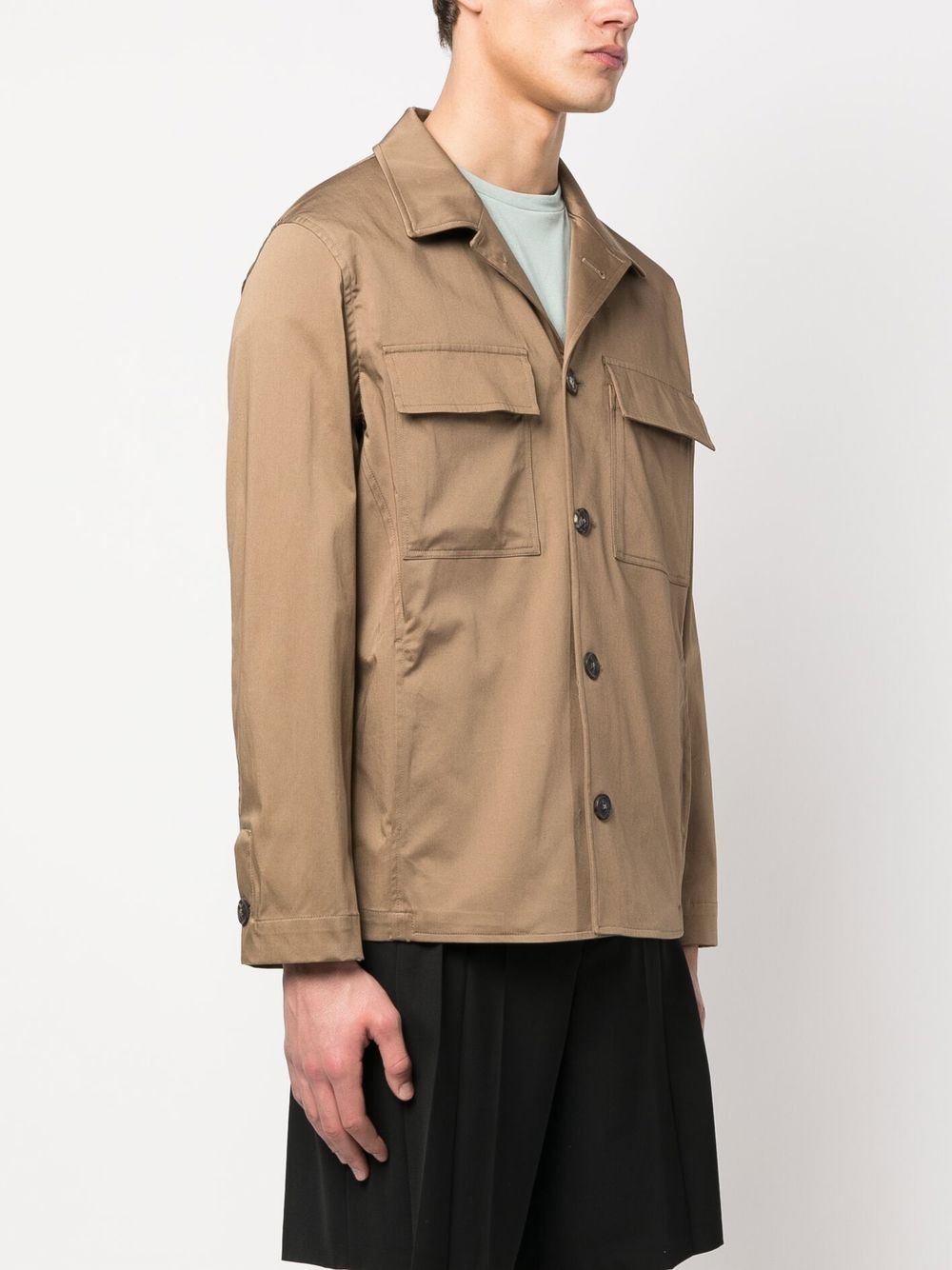 long-sleeve stretch-cotton shirt - 3