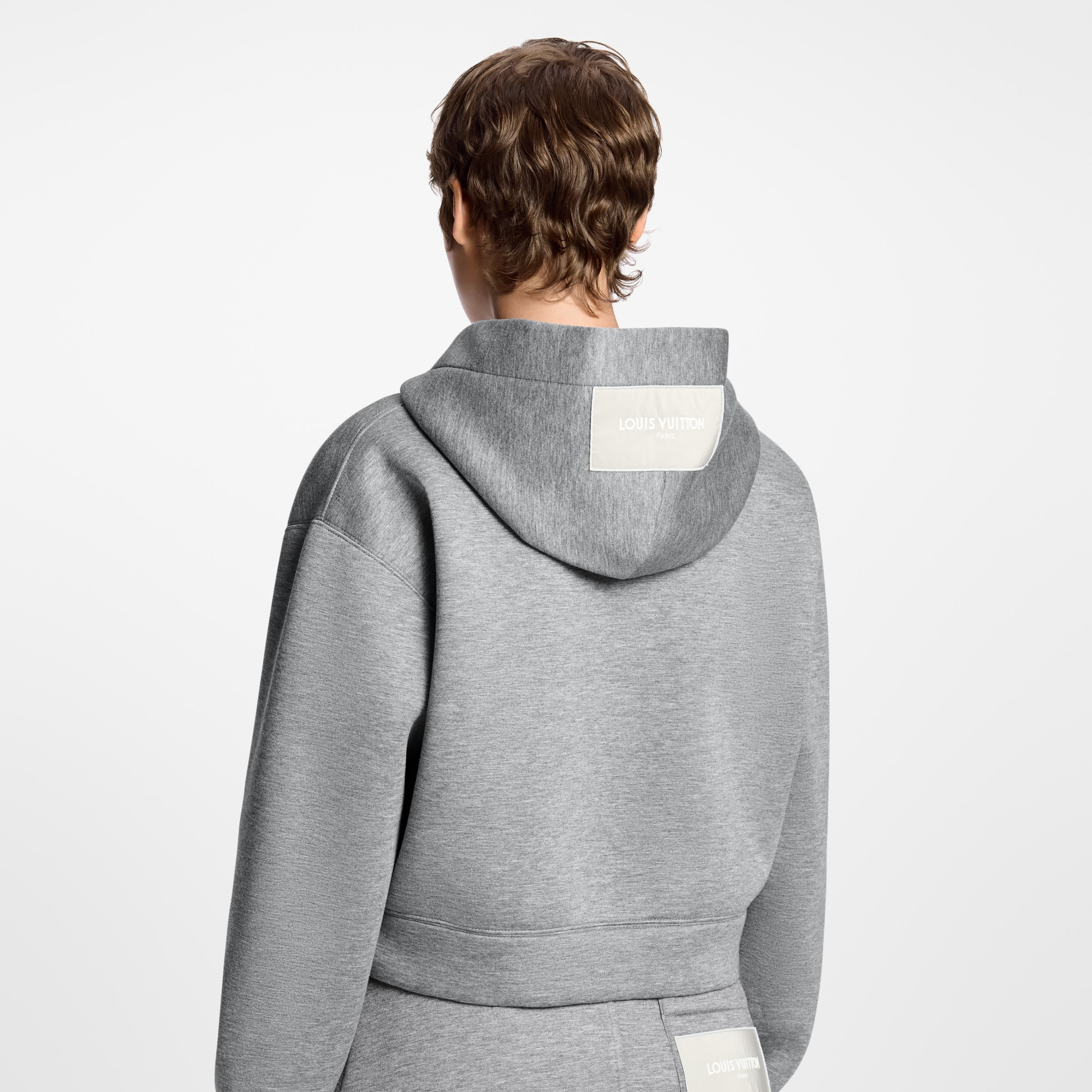 Cropped Monogram Scarf Hoodie - 7