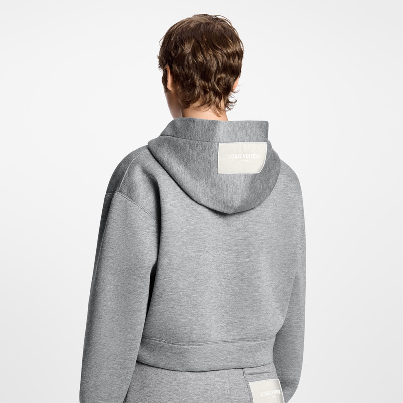 Cropped Monogram Scarf Hoodie 7