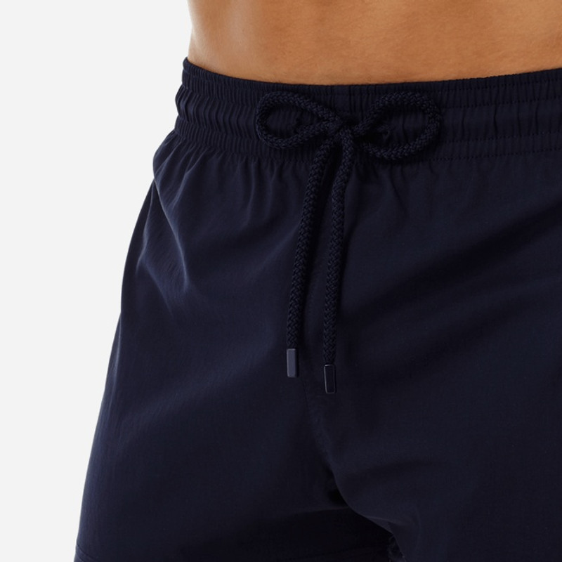 Men short and fitted stretch Swim Trunks solid 5