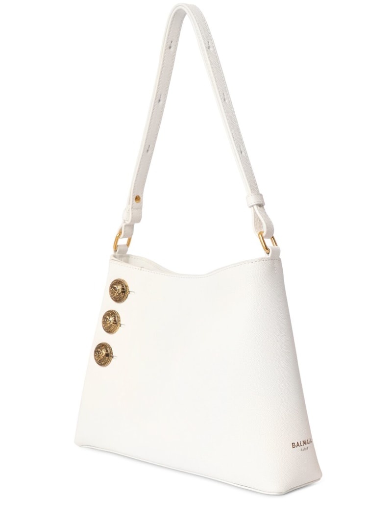 Emblème grained leather shoulder bag - 3