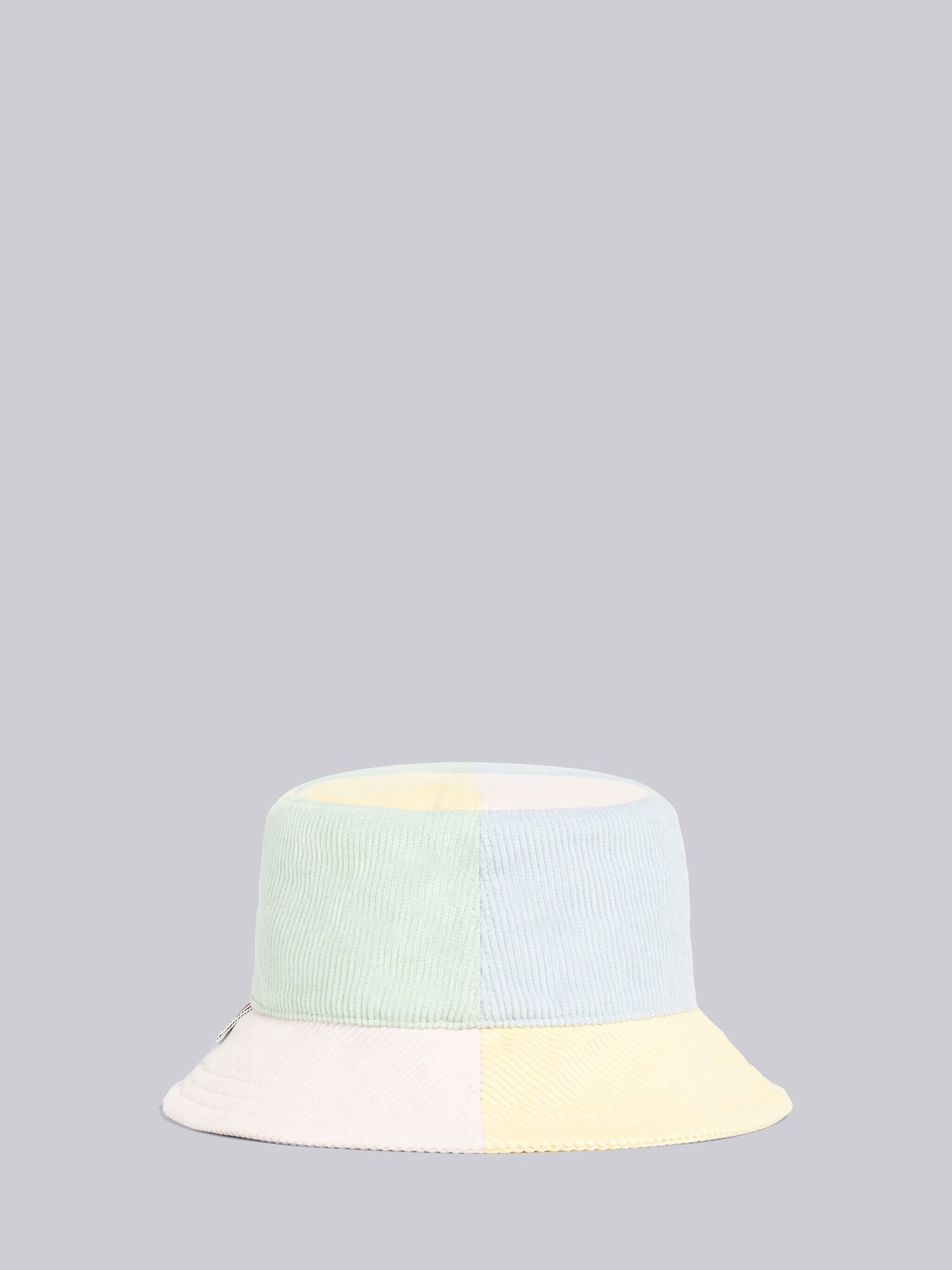 Thom Browne logo patch corduroy bucket hat | REVERSIBLE