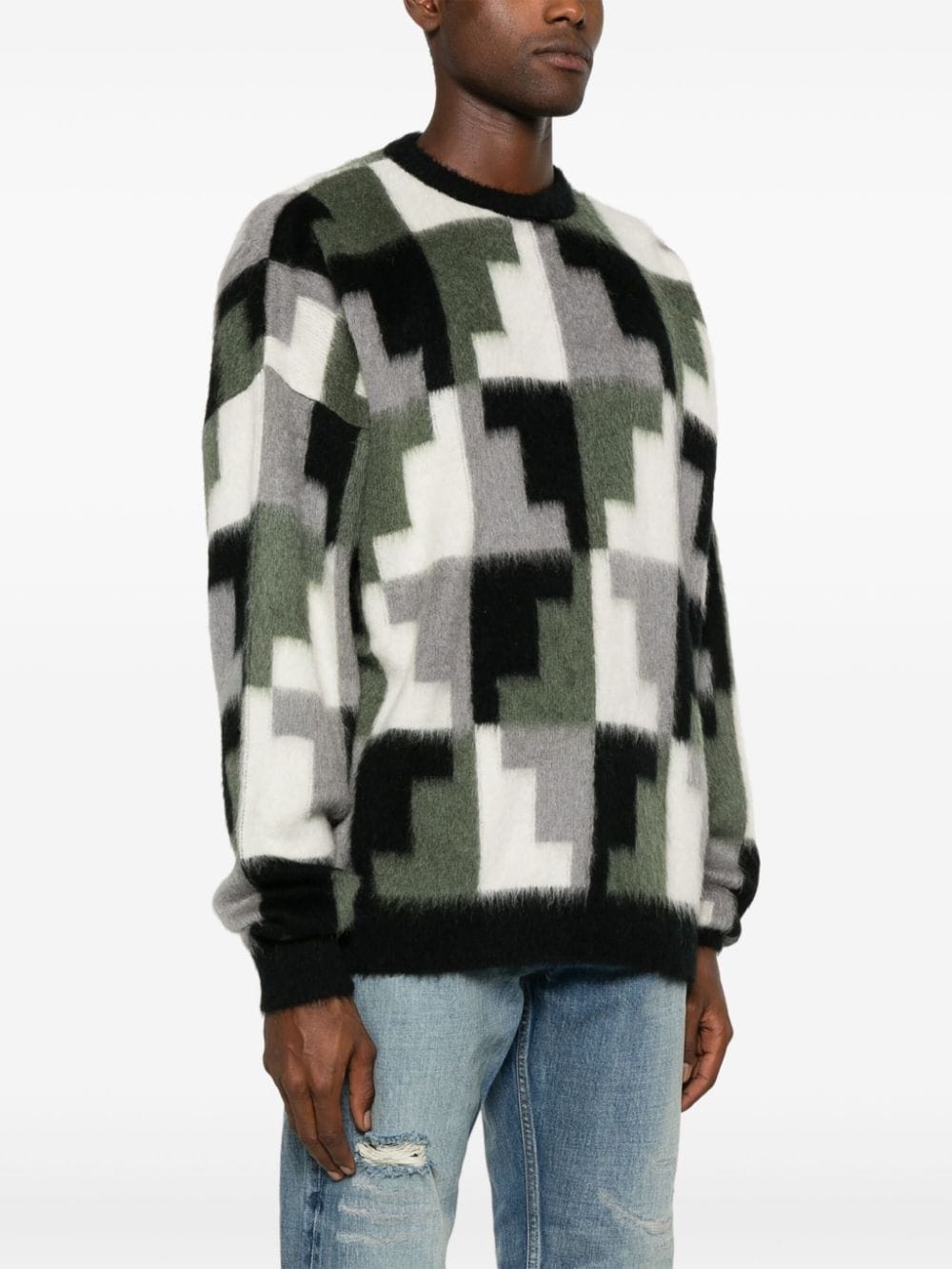 Aop Damier sweater - 3