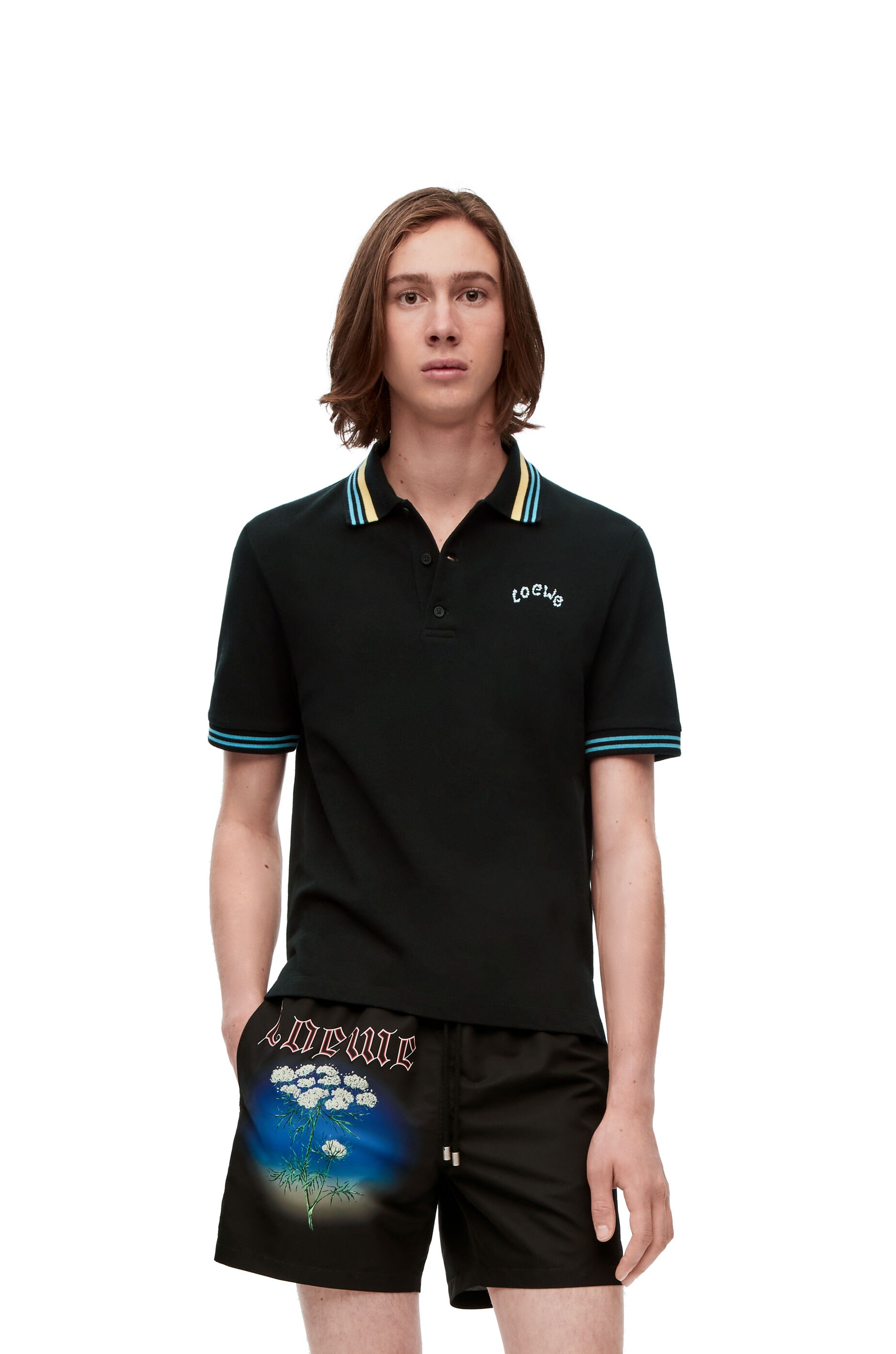 LOEWE bubble polo in cotton and linen - 3