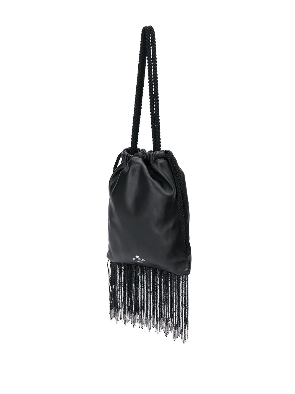 floral embroidered fringe handbag - 3