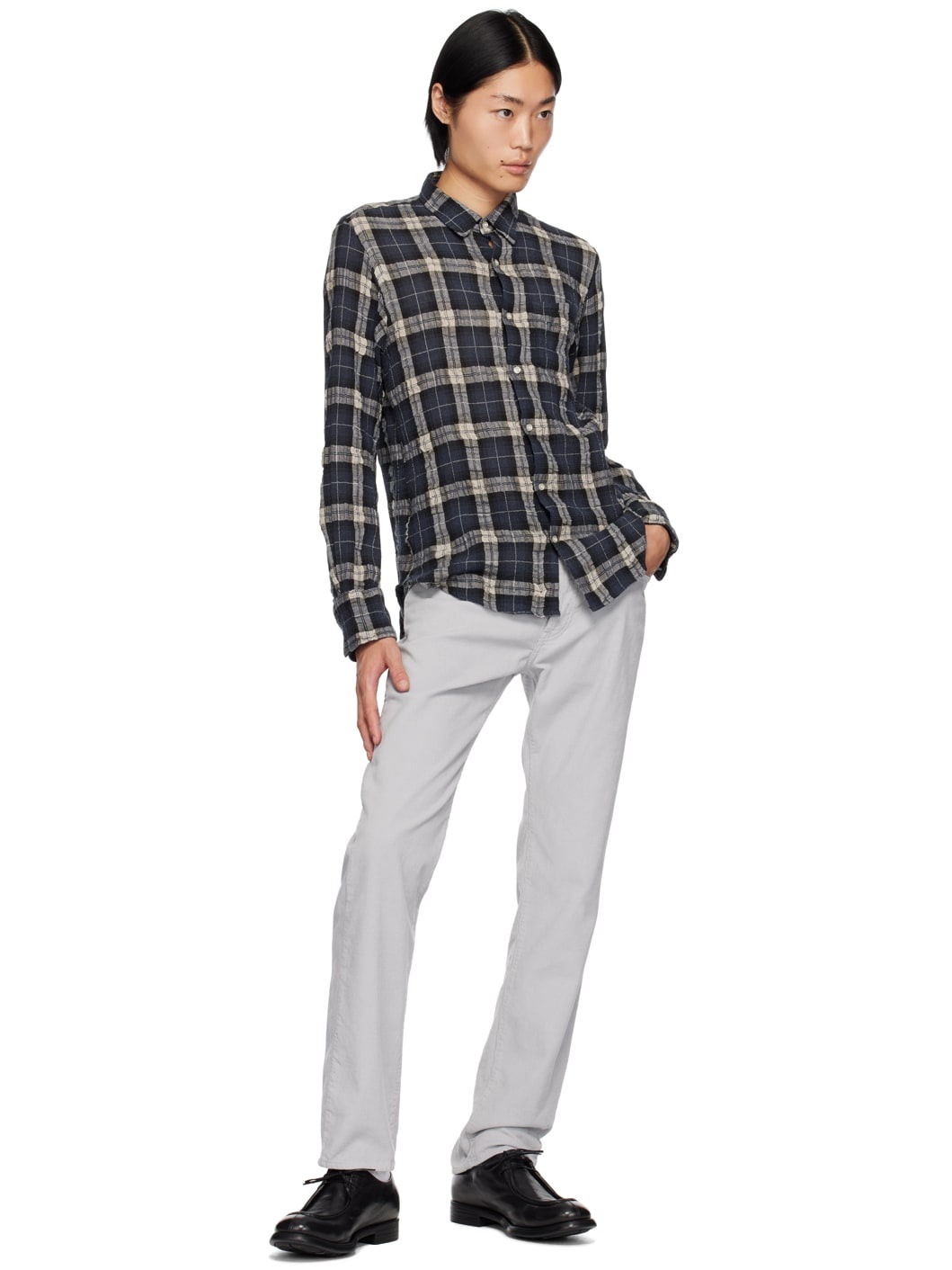 Navy & White Benoit Shirt - 4