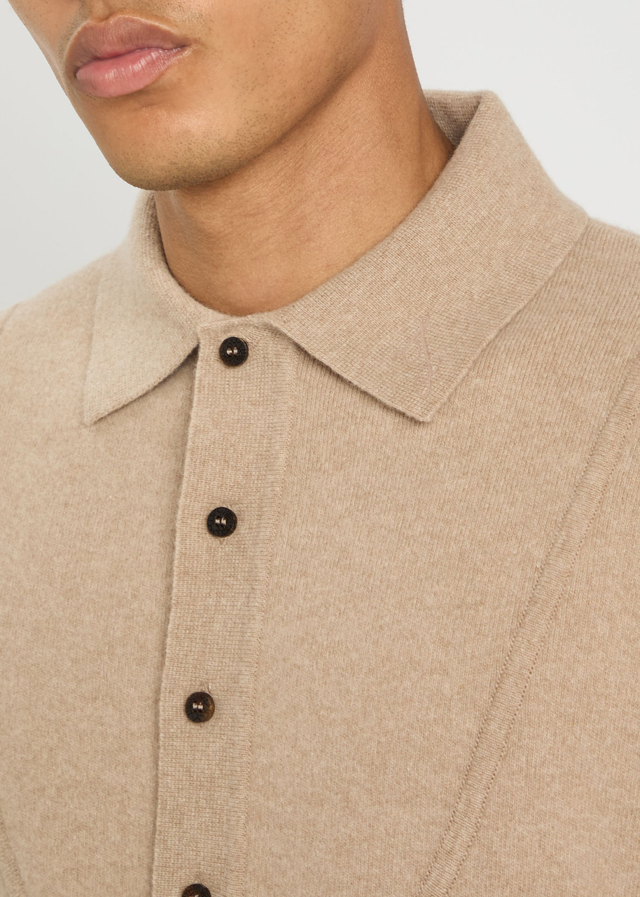 Jacquemus La Pallone Melange Wool and Cashmere-blend Polo Jumper - 5