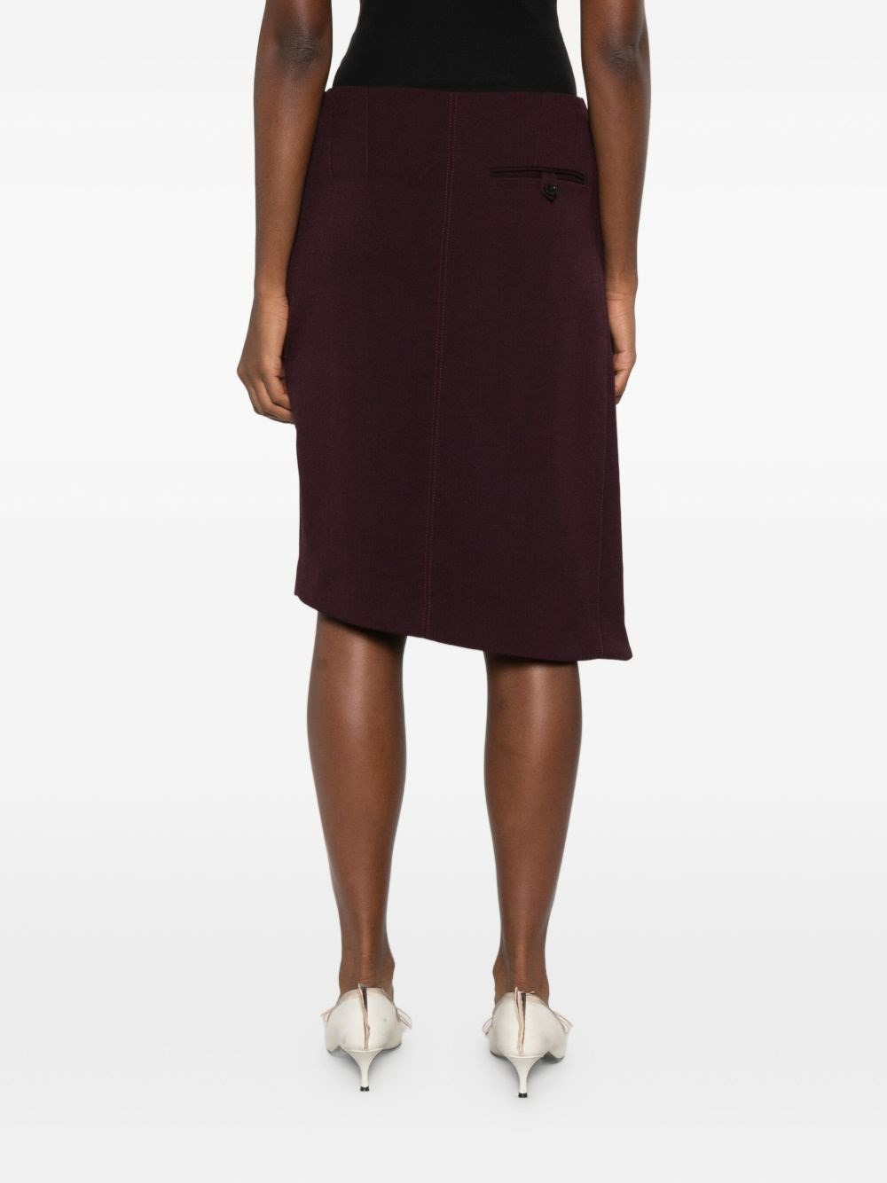 Wool crêpe skirt - 4