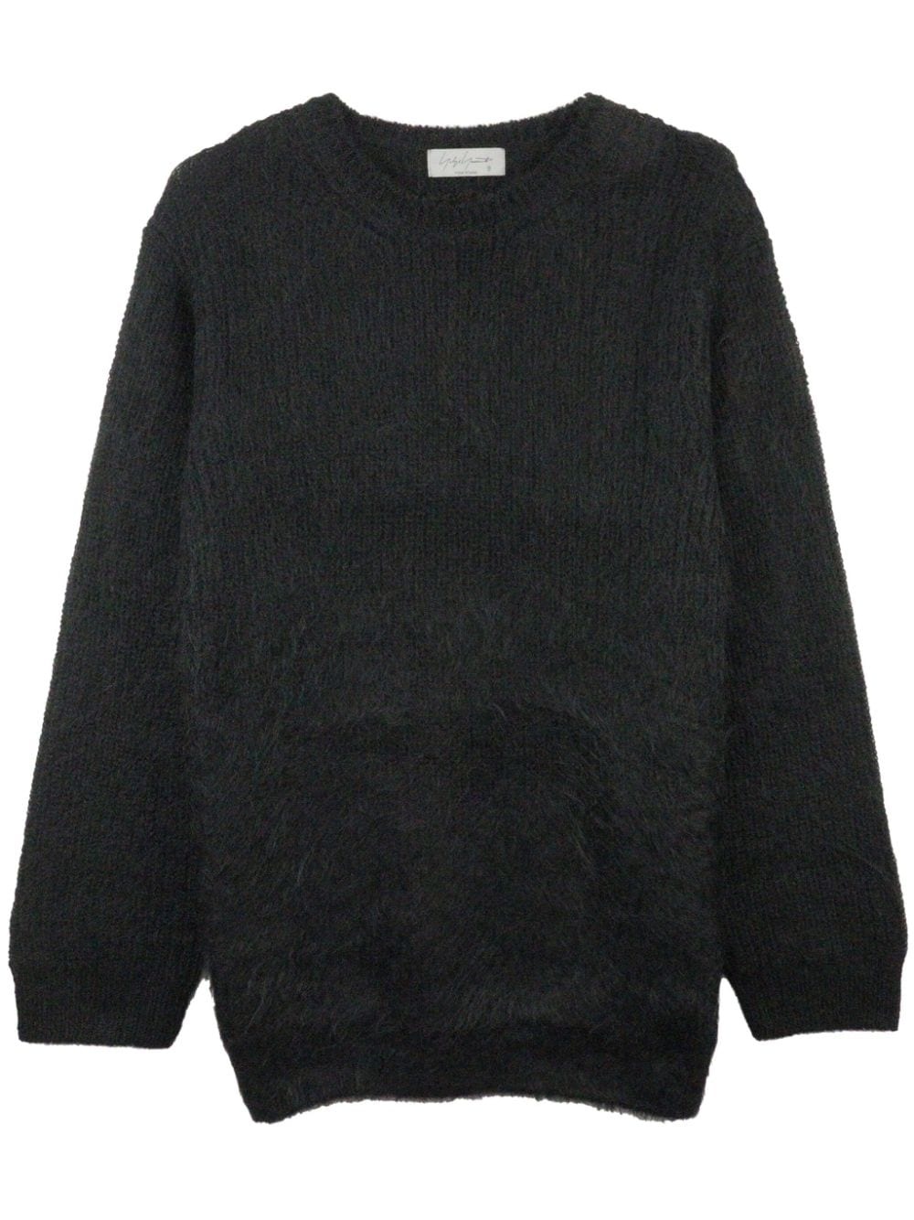 crew-neck brushed jumper - 1