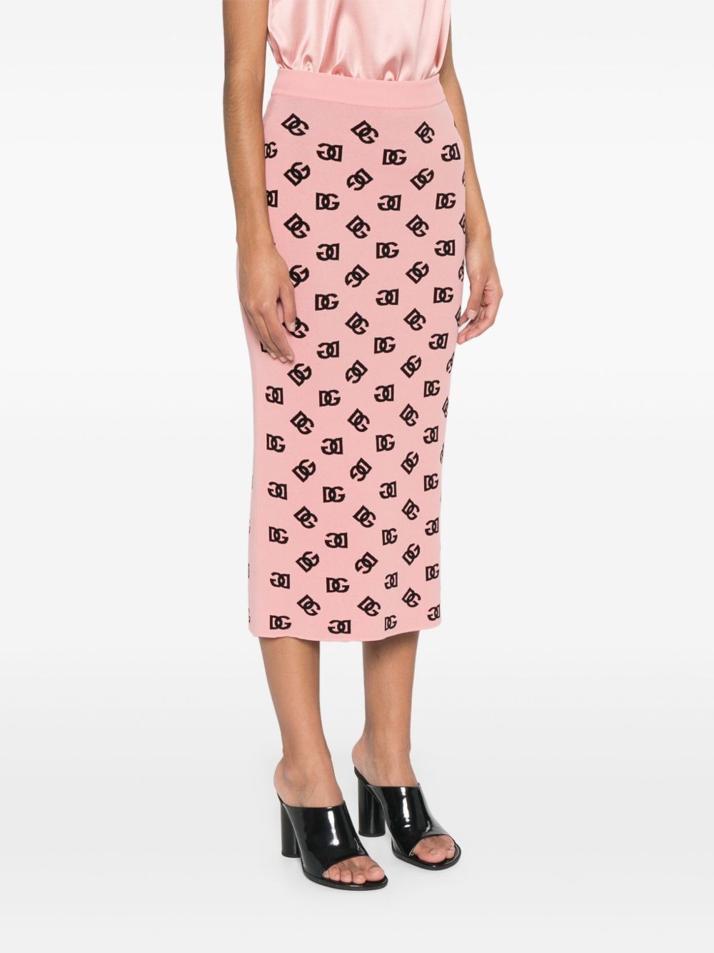 DG-jacquard pencil skirt - 3
